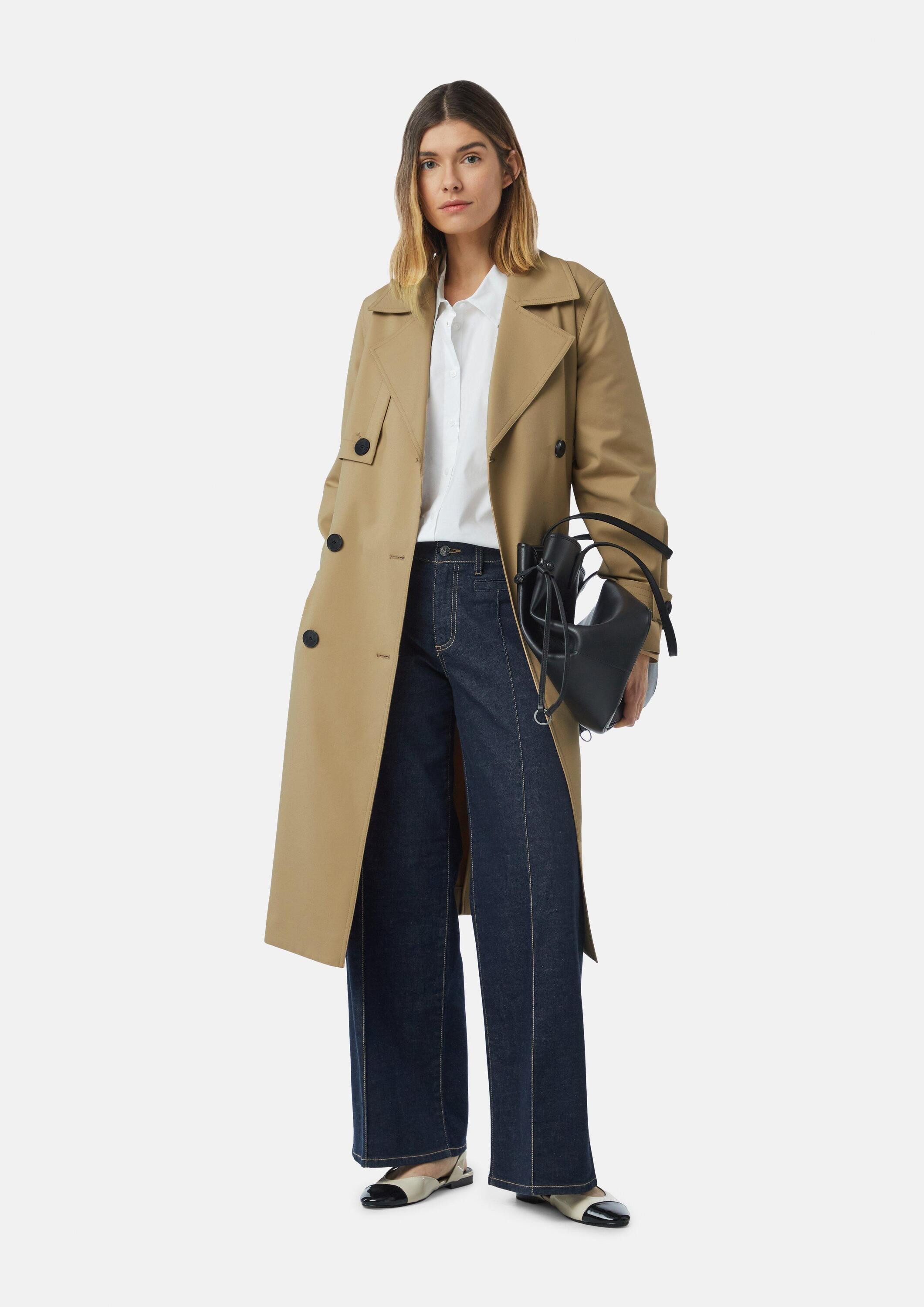 comma Trenchcoat Outdoor-Mantel Klassischer Trenchcoat mit zweireihiger Knopfleiste