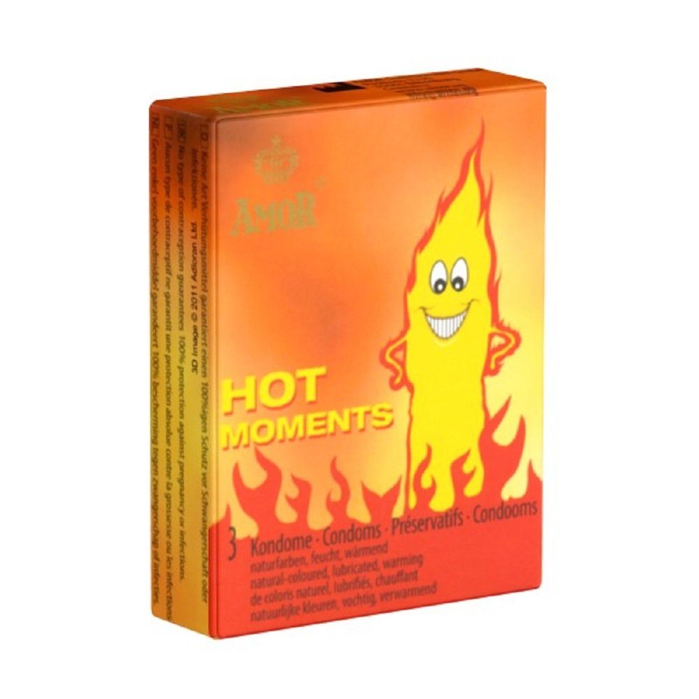 mit erregendes «Hot Moments» Amor mit, wärmendem Amor St., für 3 Packung ein Kondome Erlebnis Kondome heiße Gleitmittel Kondome