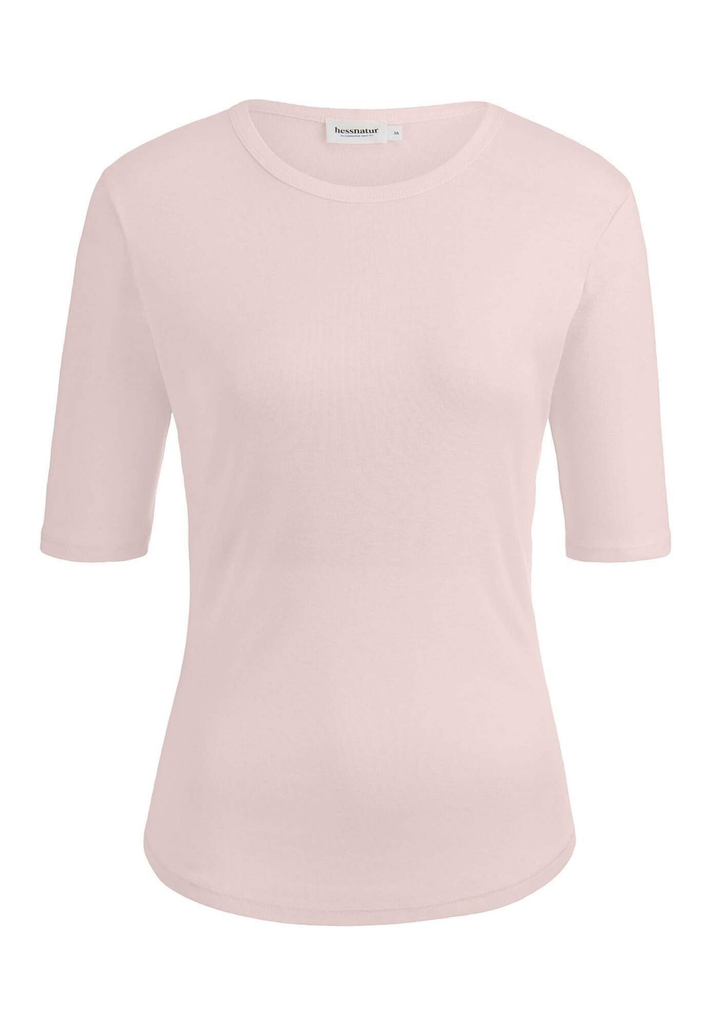 Hessnatur T-Shirt Softrib Kurzarm Slim aus Bio-Baumwolle und TENCEL™ (1-tlg)