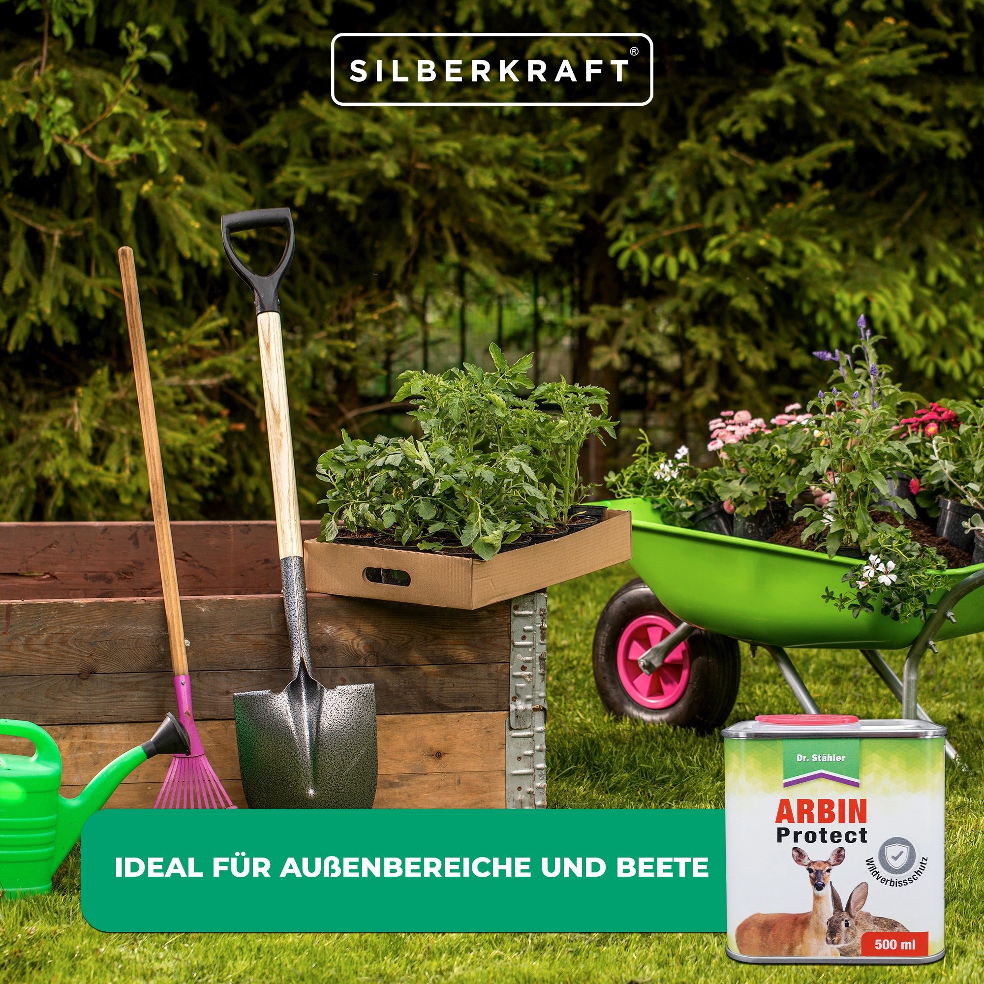 Dr. Stähler Vergrämungsmittel Arbin Protect - Schutz vor Wildverbiss für Bäume und Sträucher, 5000 ml, Schützt Zierpflanzen, Obstgärten und empfindliche Gartenbereiche, 10-St., Effektiver Schutz, Einfache Anwendung, Wetterfest und langlebig, Duftbarriere zur Wildabwehr im Garten, schützt Pflanzen, zuverlässig