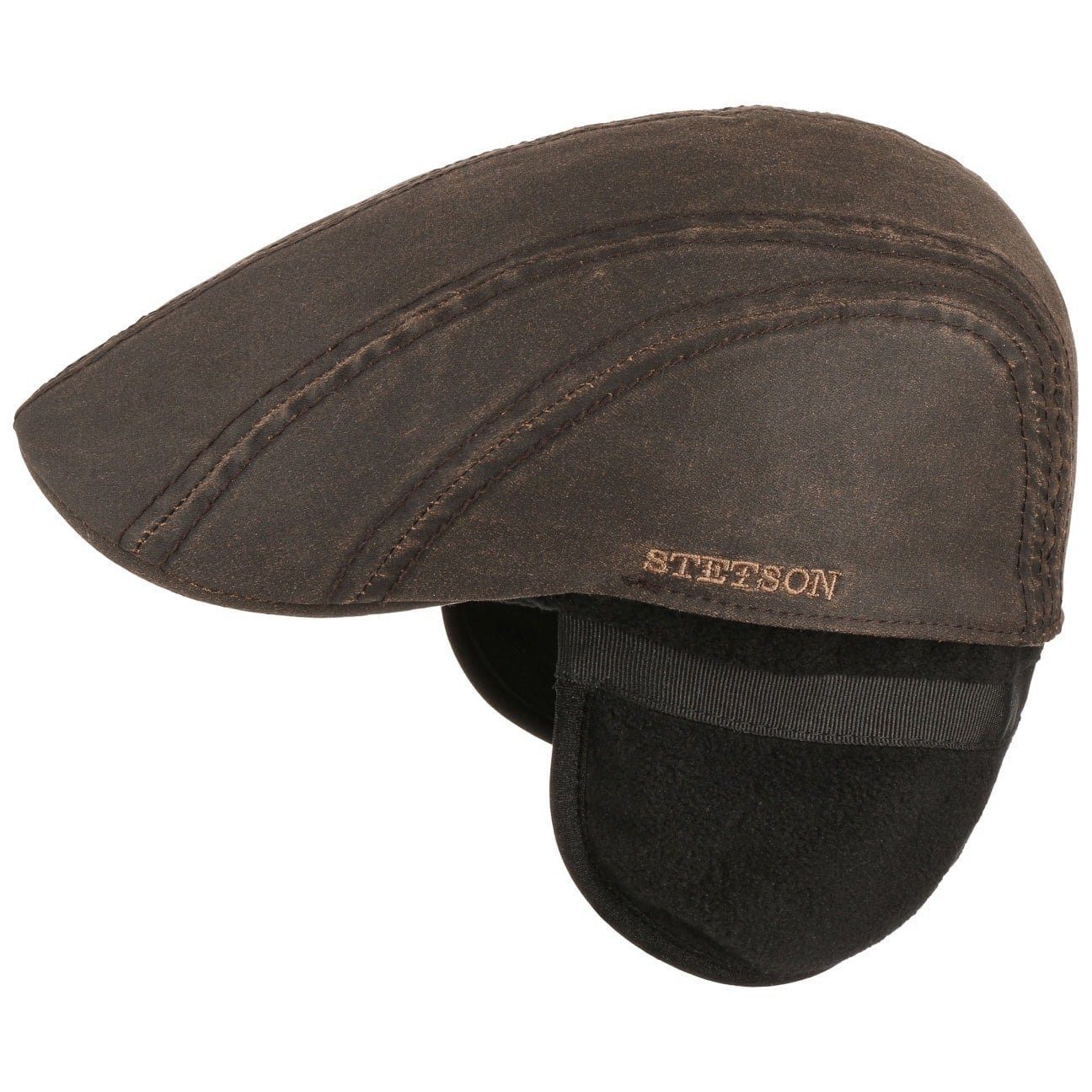 Neuer Produktshop Stetson Schirmmütze mit Old Cotton Vintage Ohrenklappen Madison Braun