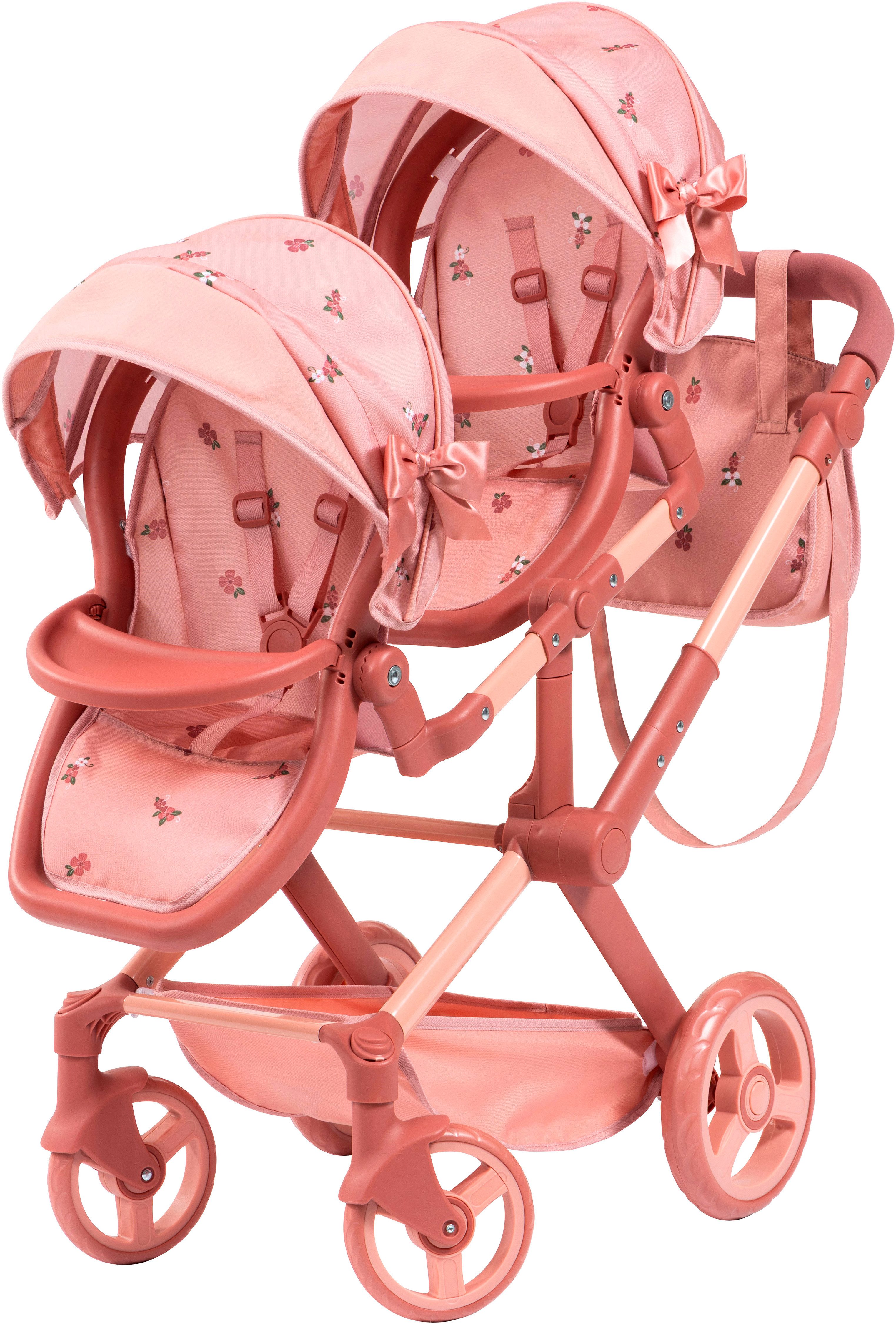 Bayer Puppen-Zwillingsbuggy Xeo Twin, mit Wickeltasche