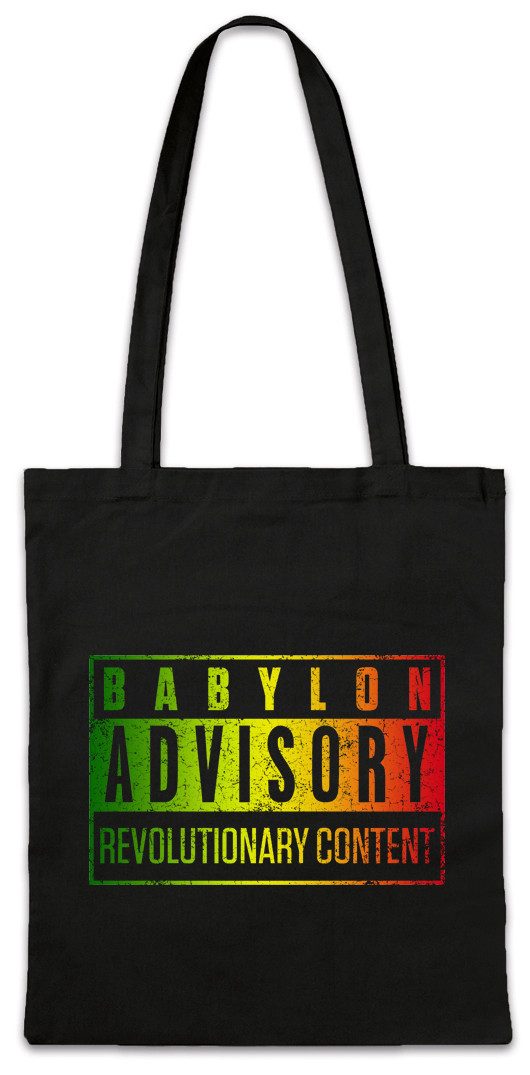 Urban Backwoods Beuteltasche Babylon Advisory Stofftasche Zion Music Babylon Musik Babylon Jah (1-tlg), Reggae Marley Irie