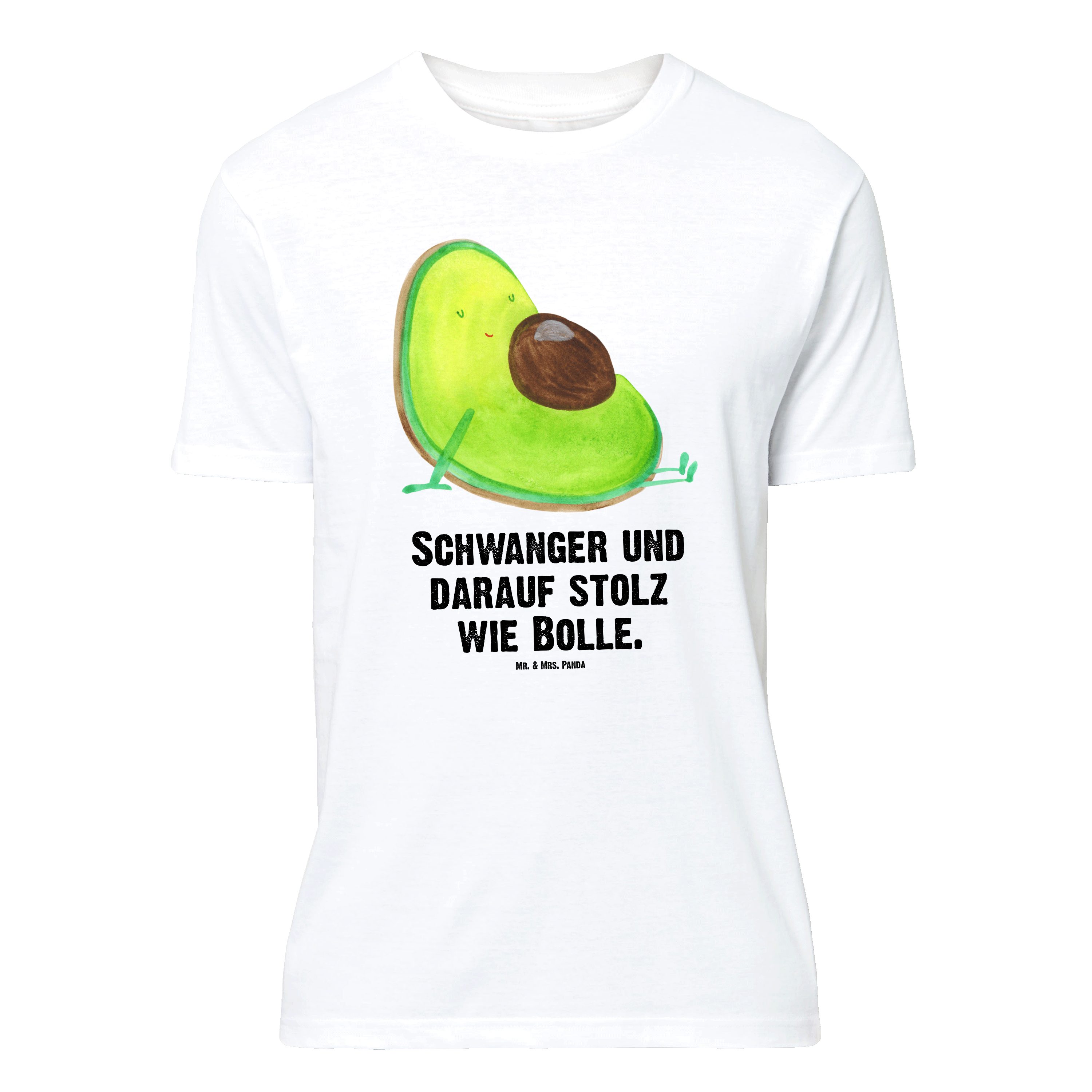 Mr. & Mrs. Panda T-Shirt Avocado Schwangerschaft, Größe XL T-Shirt, Weiß, Wunder, Schwangersch (Packung) Liebe T-Shirt Schwanger