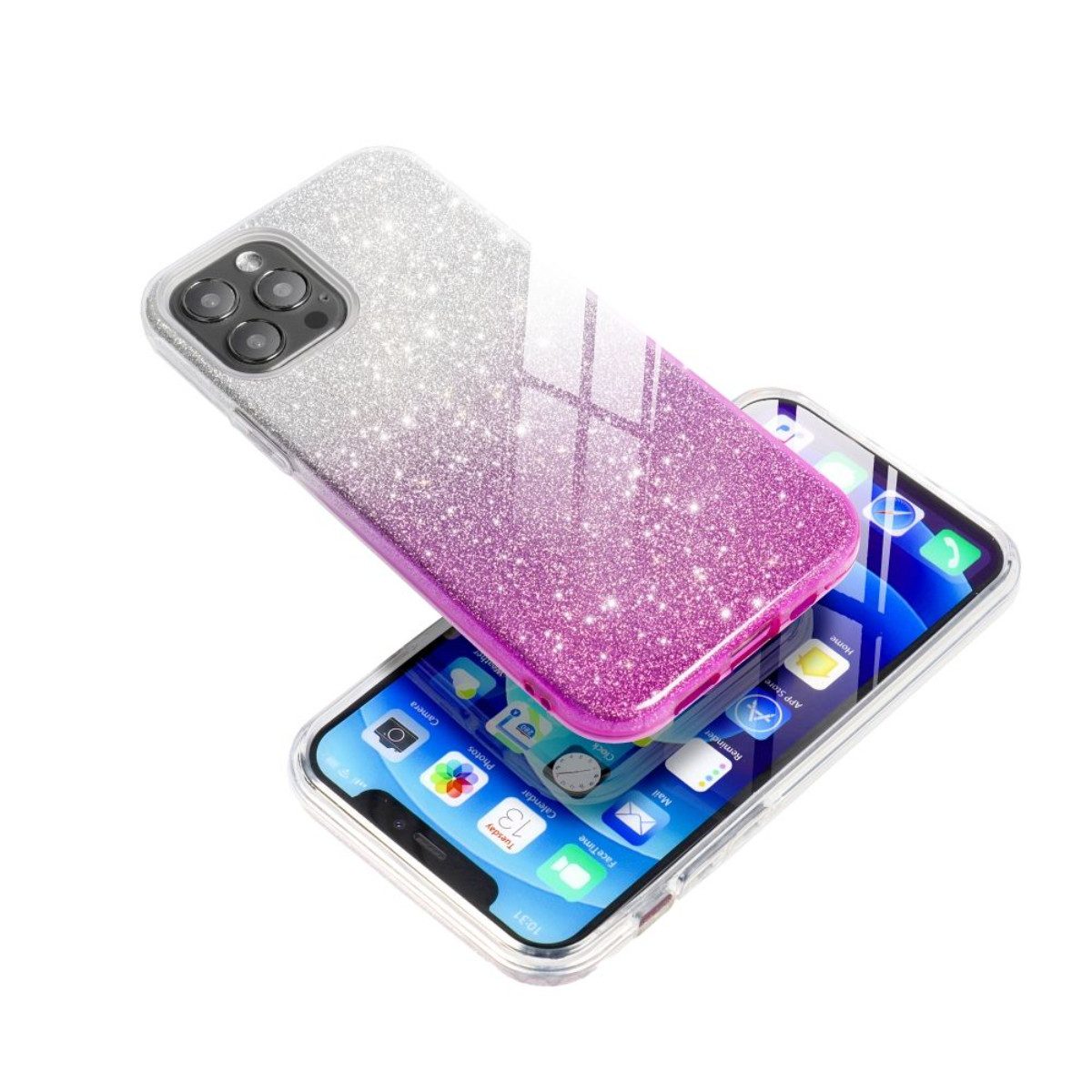 COFI 1453 Handyhülle Shining Hülle für XIAOMI Redmi Note 15 5G Rosa Stoßfest 6,77 Zoll, Funkelndes Glamour-Design mit Blickfang-Effekt