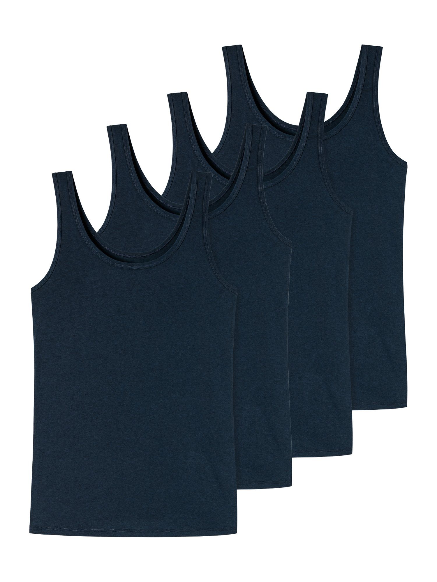 Schiesser Unterhemd Multi (4-St) dunkelblau | Unterhemden