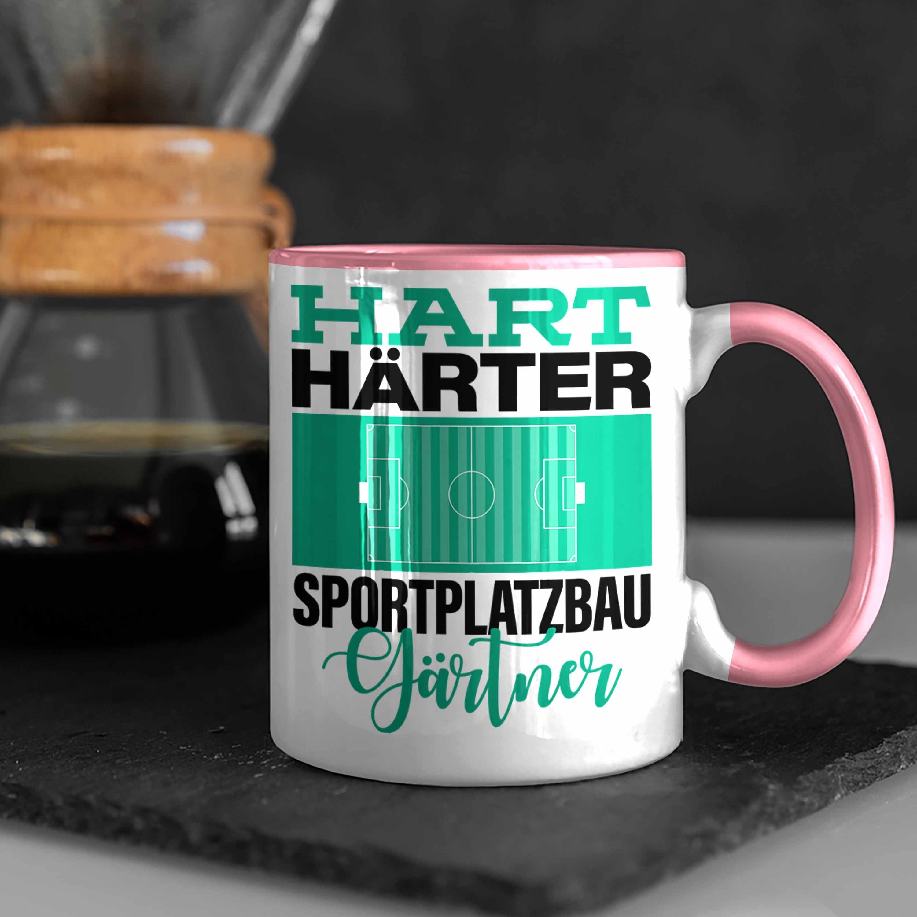 Tasse Spruch Trendation Tasse Sportp "Hart Rosa Geschenkidee für Härter Sportplatzbaugärtner