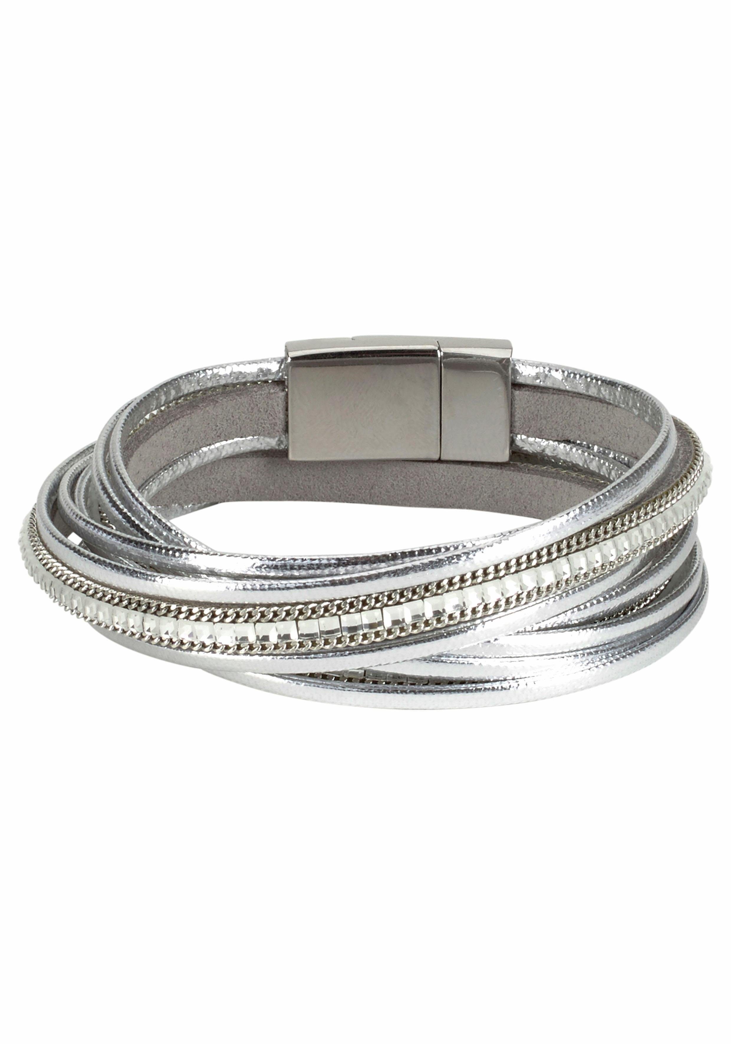 Wickelarmband im Metallic Look