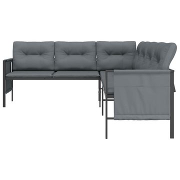 vidaXL Gartenlounge-Set Garten-Ecksofa Anthrazit Stahl und Textilene, (1-tlg)