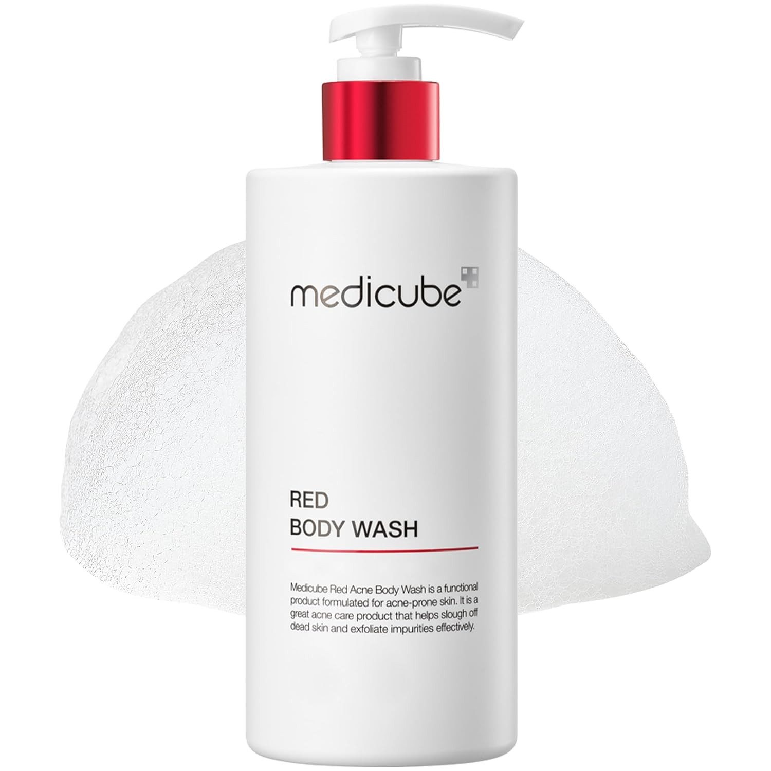 Medicube Duschgel Red Acne Body Wash 400 g – für zu Unreinheiten neigende Körperhaut, mit Niacinamide, Salicylsäure & Hyaluronsäure