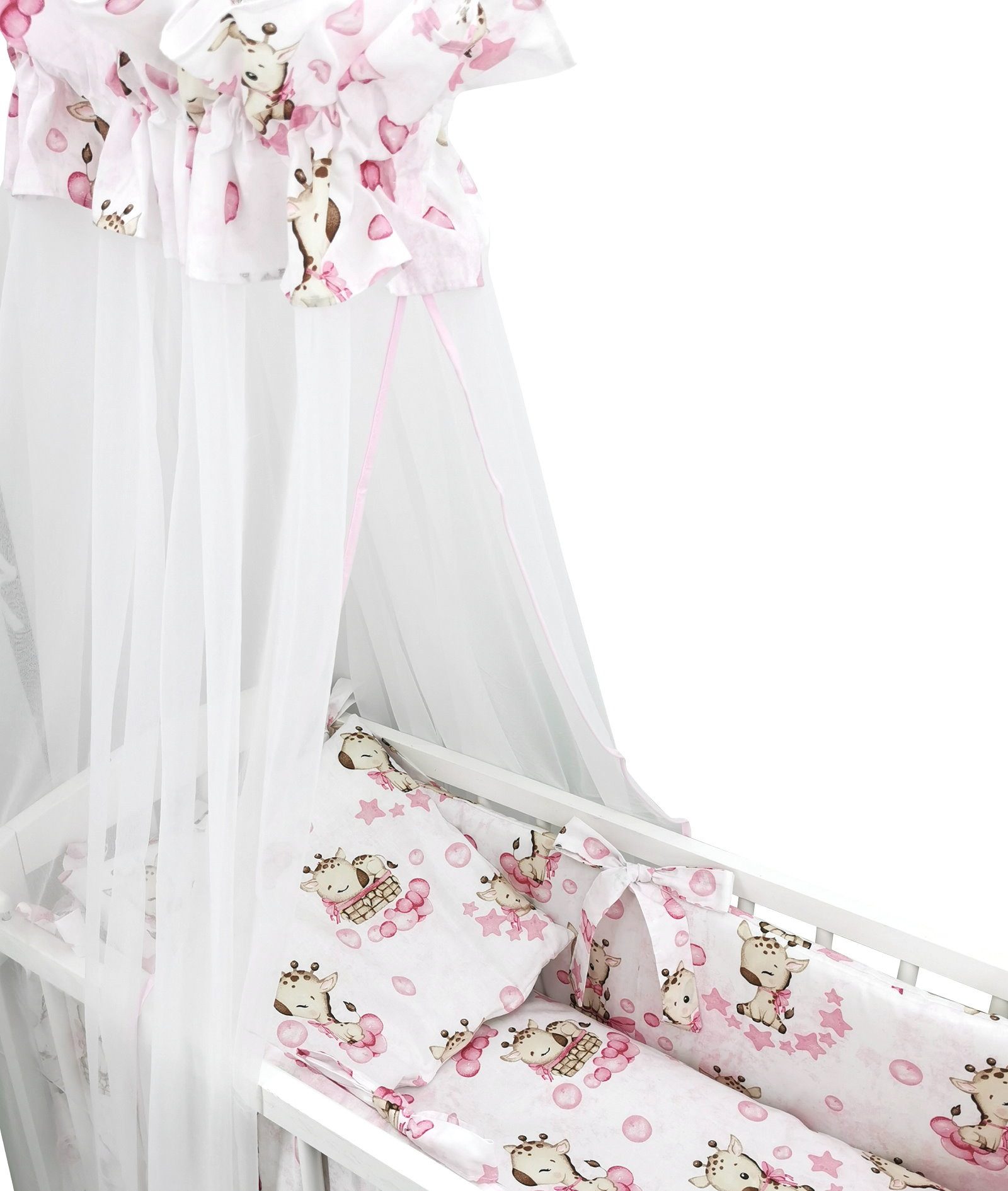 Baby-Delux Beistellbett Babybett Giraffe Rosa, 10-tlg., günstig online kaufen