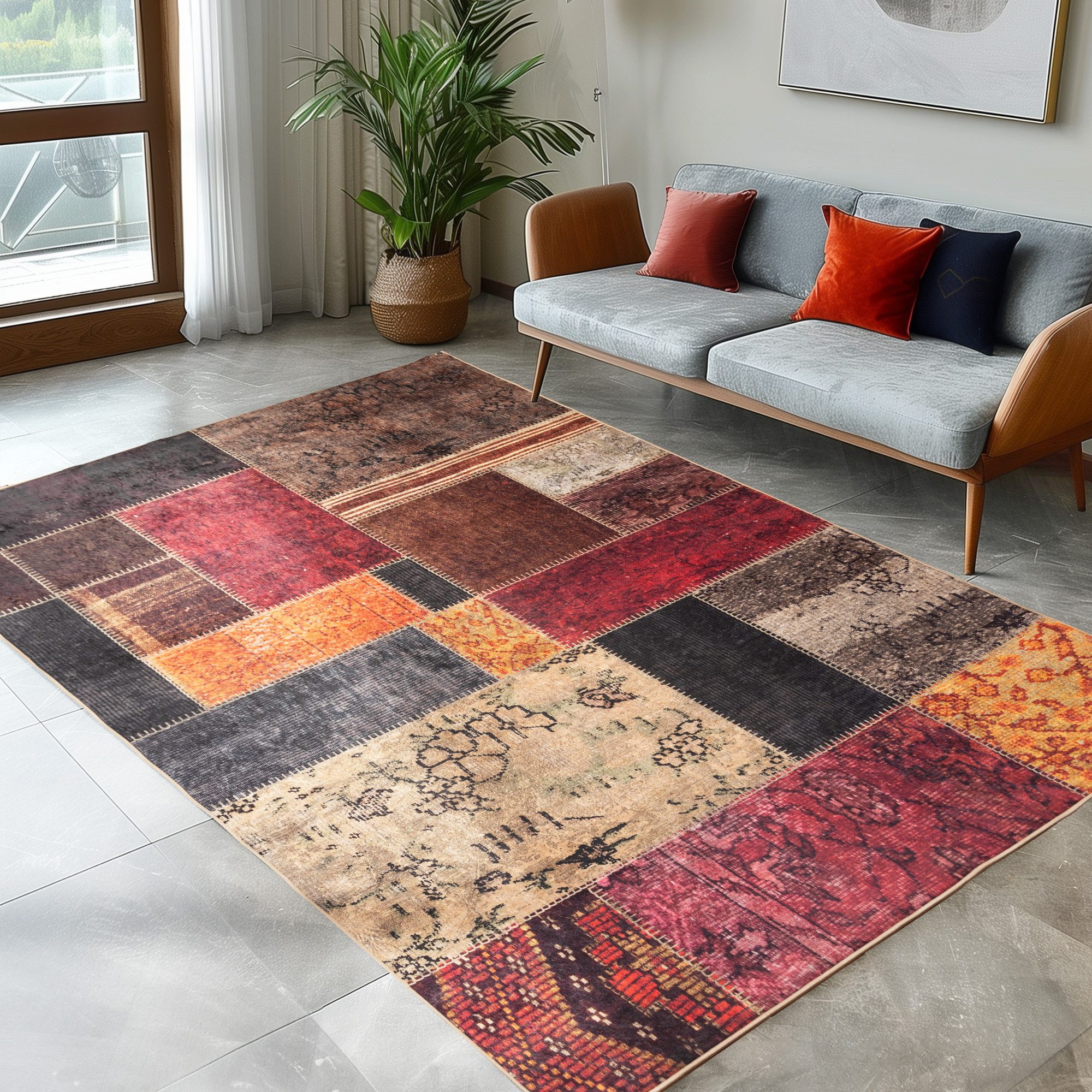 Carpettex Designteppich Patchwork Design, Läufer, Höhe: günstig online kaufen