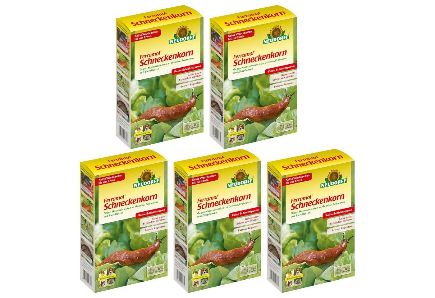 Neudorff Pflanzenstärkungsmittel Ferramol Schneckenkorn 5x 2 kg