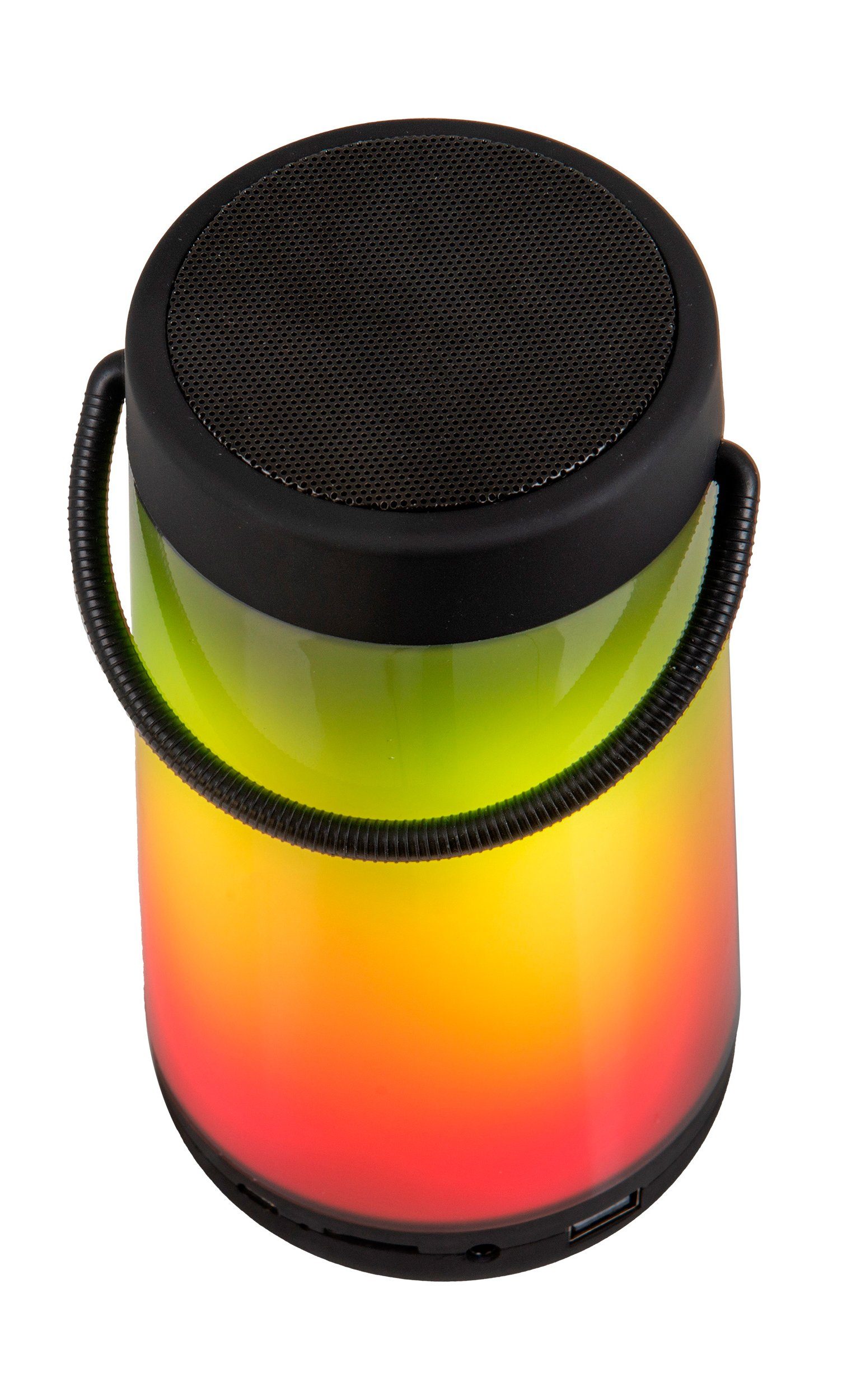 näve LED Außen-Tischleuchte Festa, Bluetooth-Lautsprecher, LED fest integriert, Farbwechsler, incl. USB-Kabel: 22cm /5V DC 1A,Bluetooth-Lautsprecher,24x RGB-LED /5W