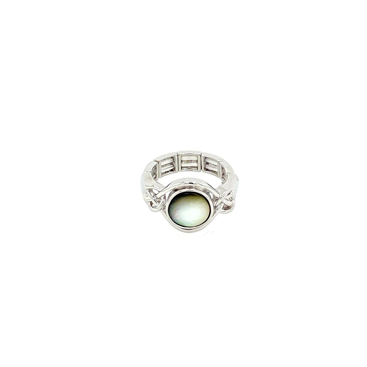 Mein Style Fingerring elastischer Ring mit Stein R5242 (1 Stück, 1-tlg., 1 Stück), elastisch, antiallergisch