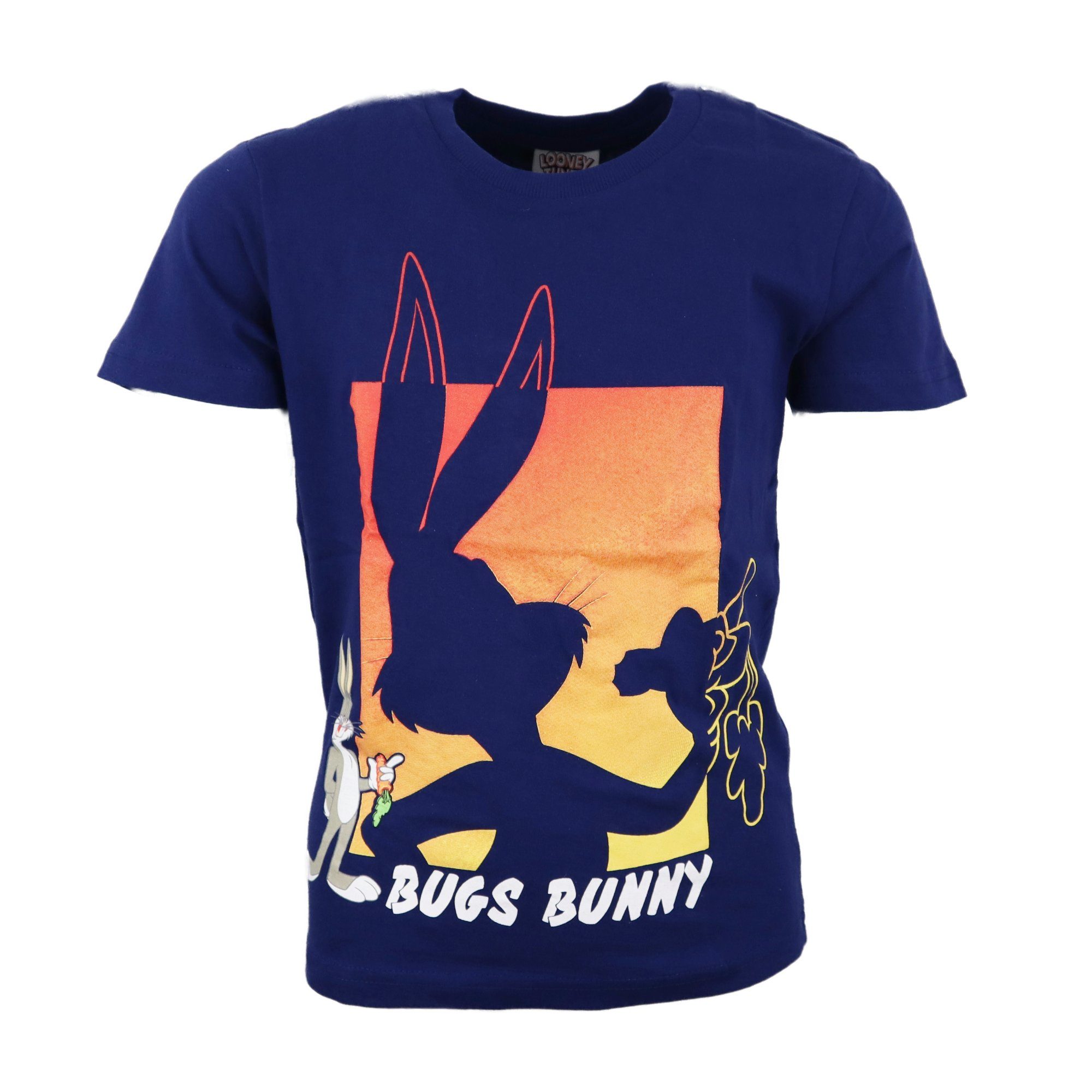 LOONEY TUNES Print-Shirt Bugs Bunny Kinder Jungen kurzarm Shirt Gr. 134 bis 164, Baumwolle Dunkelblau