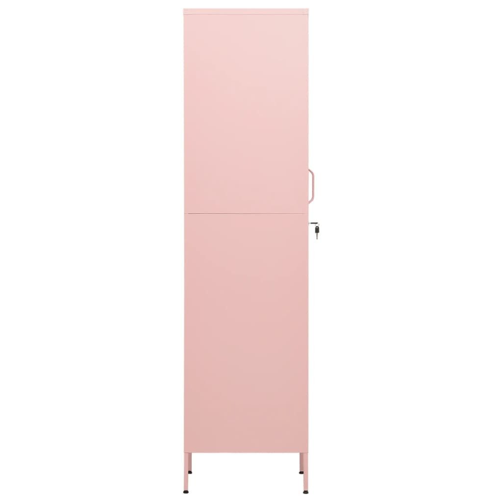 vidaXL Fächerschrank Schließfachschrank Rosa 35x46x180 cm Stahl (1-St) – Bild 4 von 5