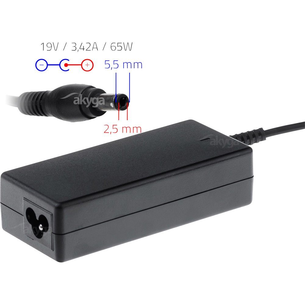 Akyga AK-ND-01 Notebook-Netzteil 65 W 19 V 3.42 A Notebook-Netzteil