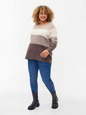 Zizzi Strickpullover MOLIVIA (1-tlg) Plain/ohne Details