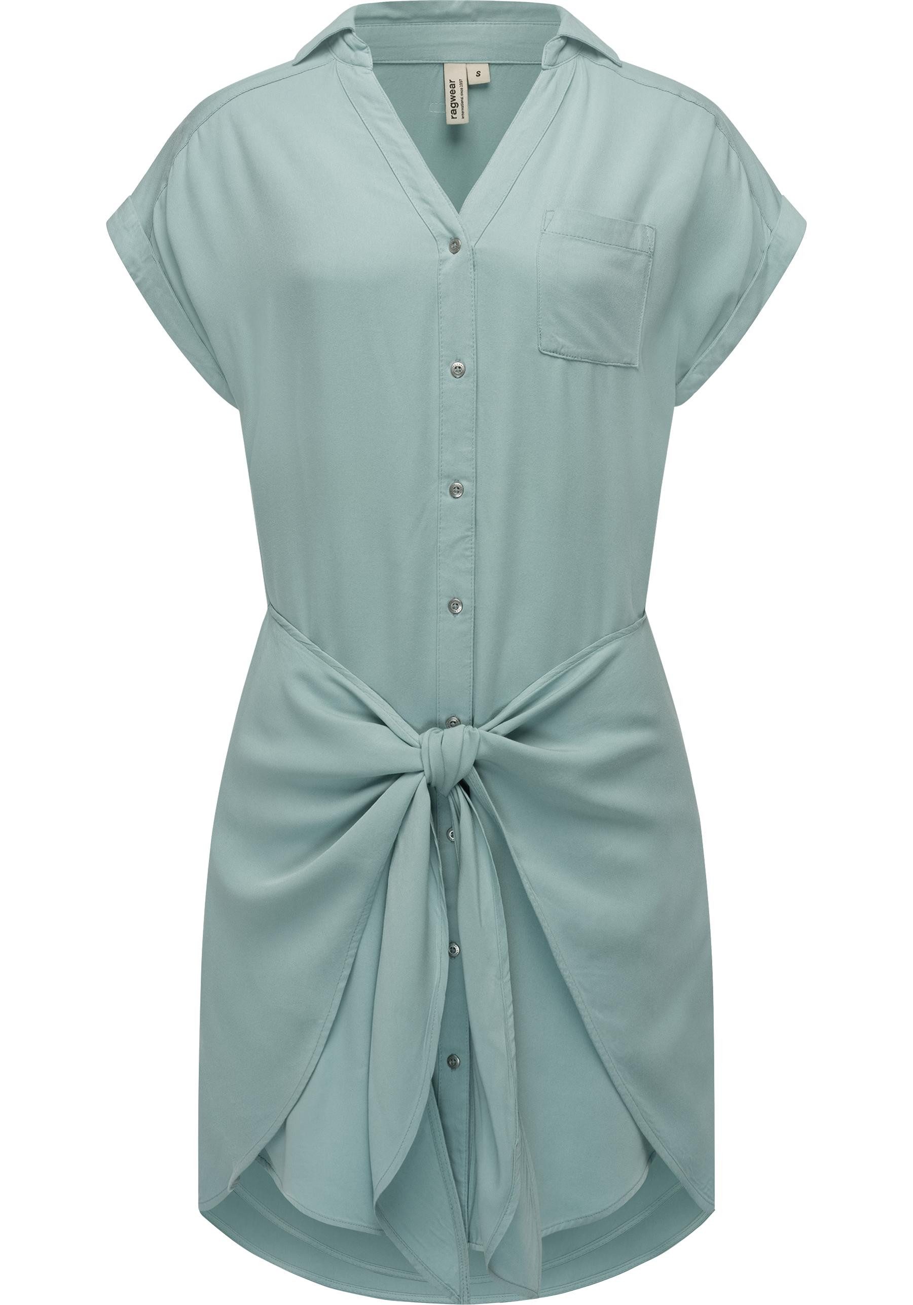 Ragwear Blusenkleid Bahaya stylisches Damen Sommerkleid mit Bindeband