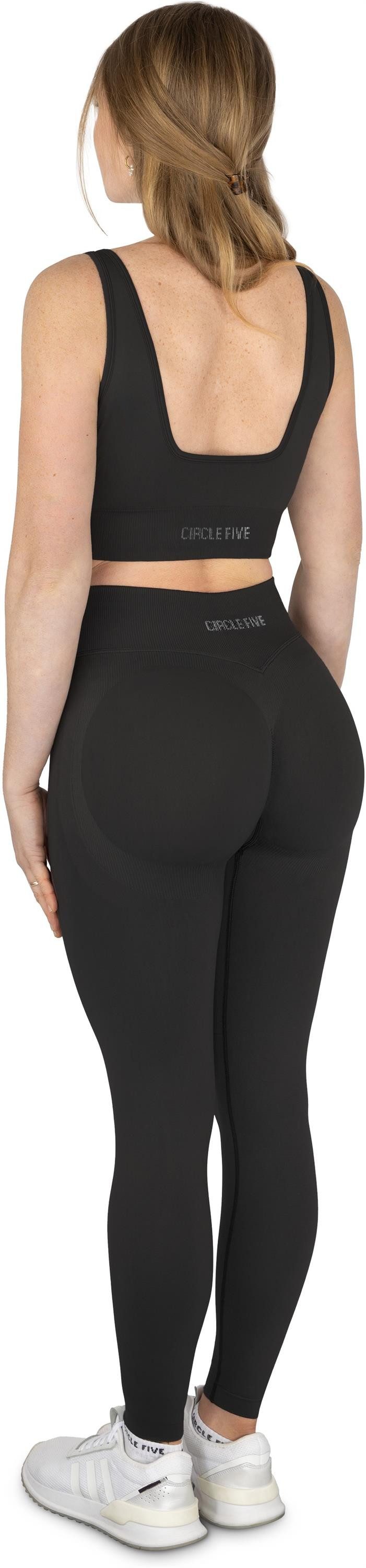 Circle Five Shapingleggings Scrunch Leggings - Shape Push Up Sporthose Blickdichte lange Sport-Leggings – Bild 4 von 5