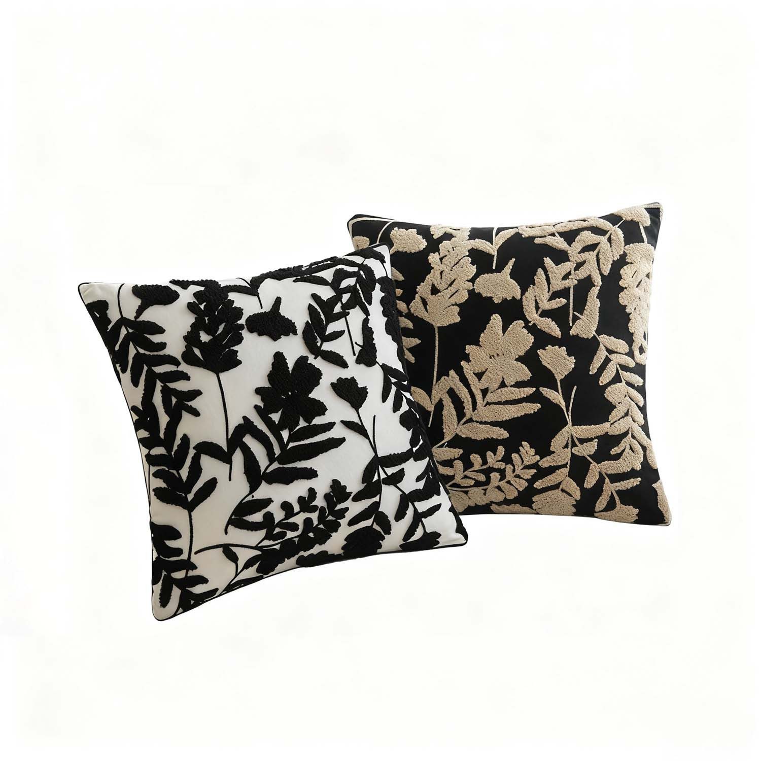 trends for living Kissenbezug 2 stucke Bestickter Kissenbezug mit Blumenmuster für das Wohnzimmer