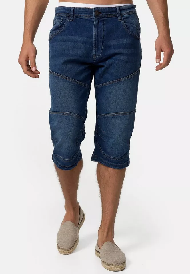 Indicode 3/4-Jeans Herren Fortune Herrenshorts Jeansshorts Shorts 3/4 Jeansshorts mit 5 Taschen