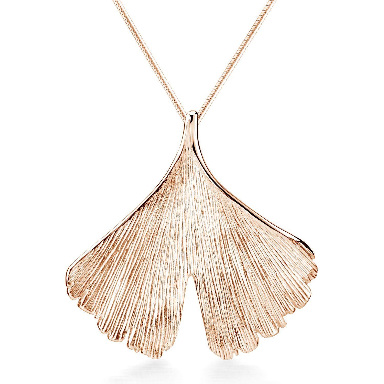 Materia Kettenanhänger Damen Rosegold Ginkgo Blatt Natur KA-277, Sterlingsi günstig online kaufen