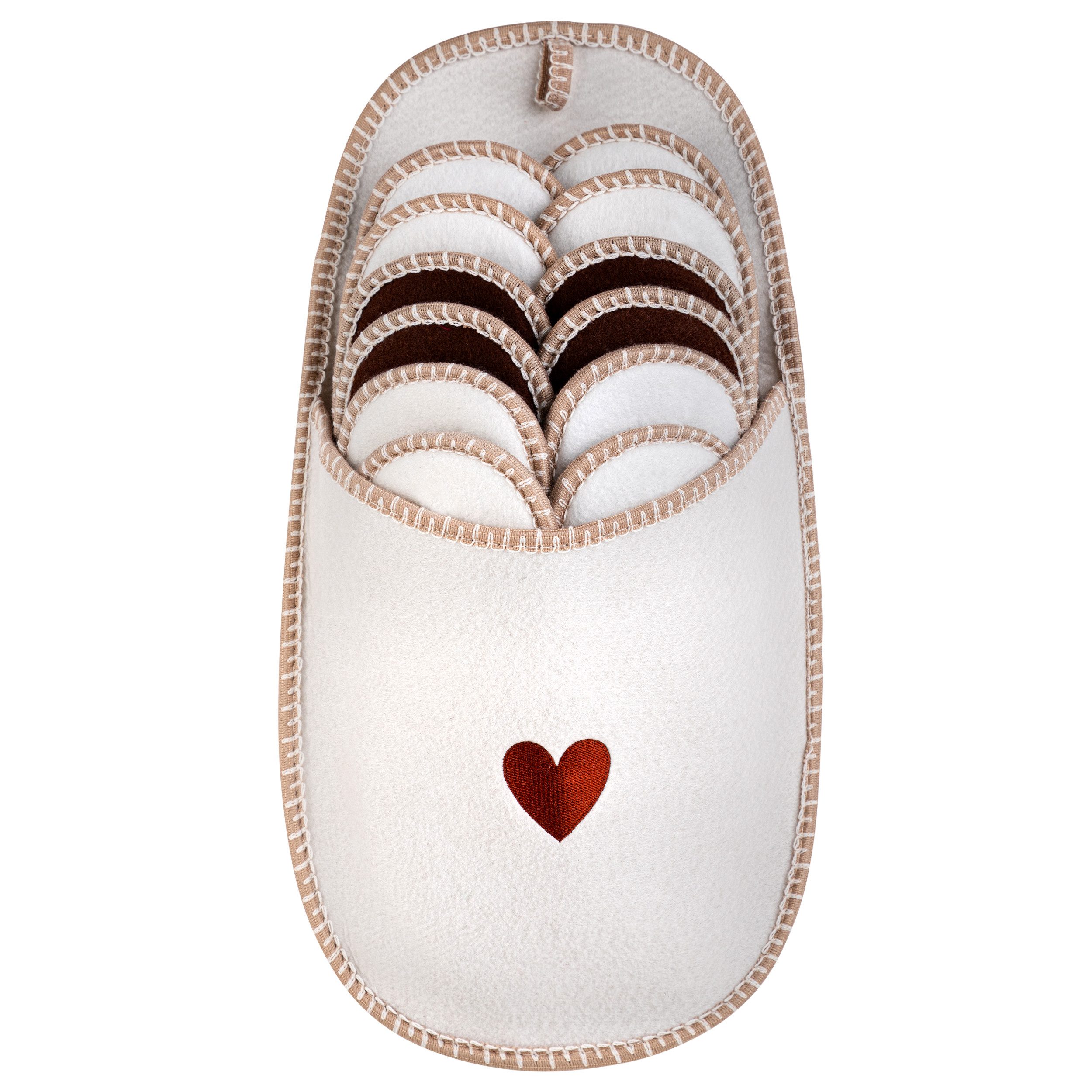 ONVAYA ABS Gästepantoffel, Waschbär, 6er Set, Antirutsch Sohle Pantoffel