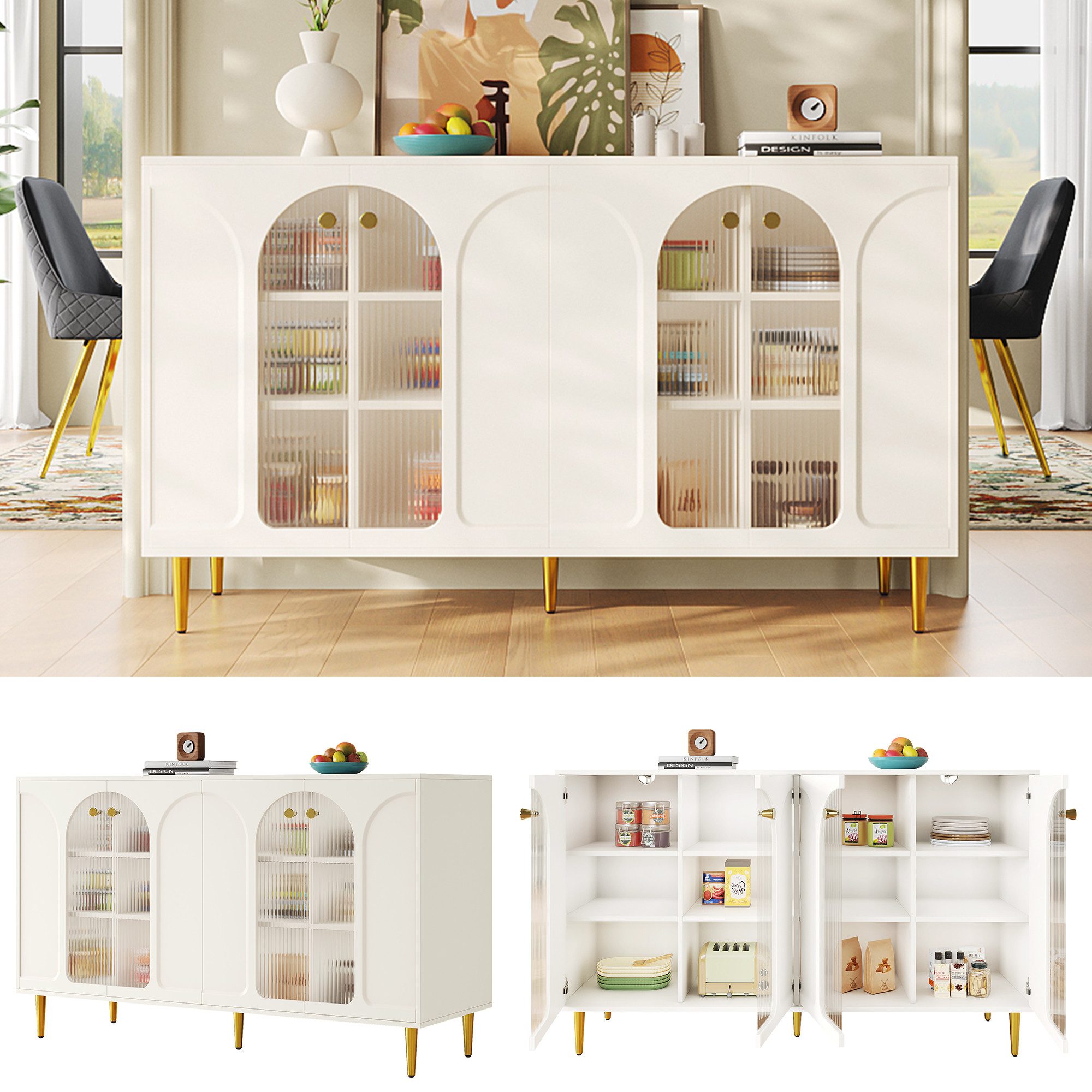 OKWISH Sideboard mit großem Stauraum (Kommode, günstig online kaufen