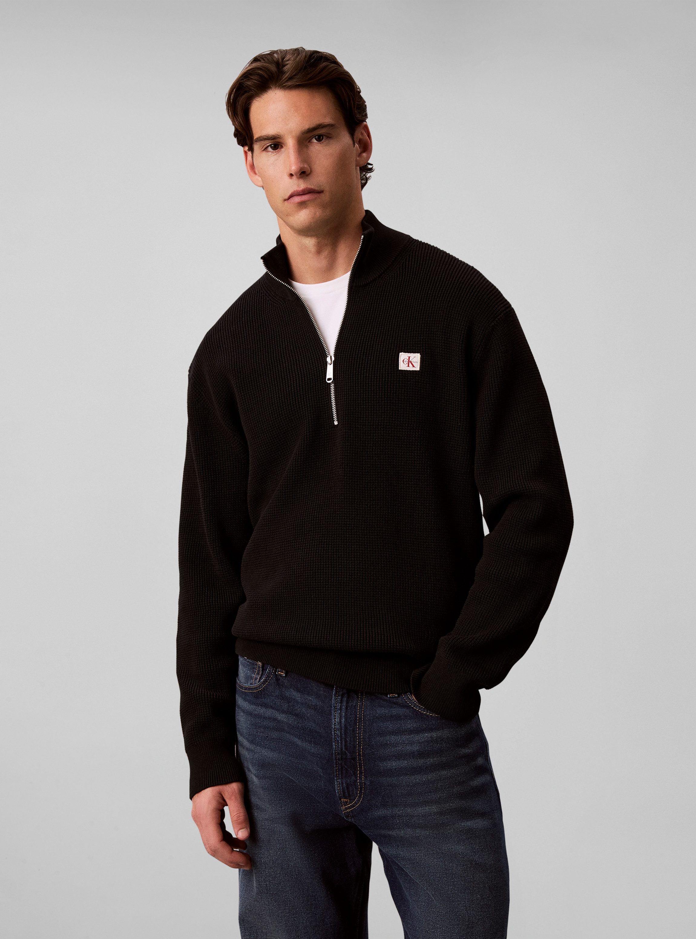 Calvin Klein Jeans Troyer Regular fit mit Troyerkragen
