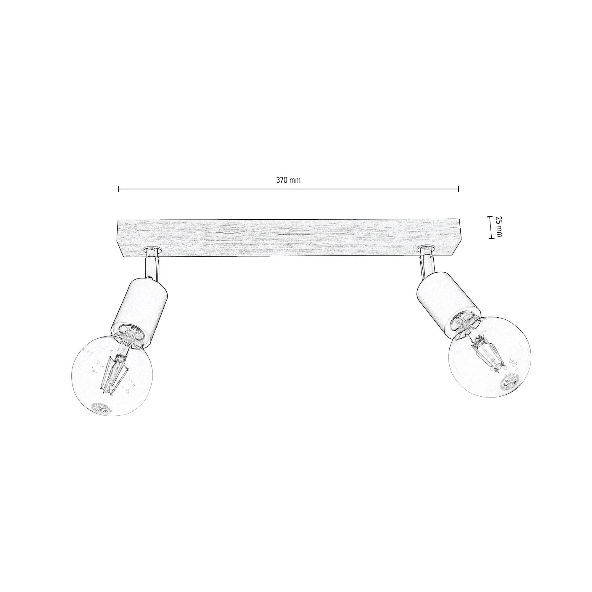 Spots mit Eichenholz, Aus ELMO, Deckenleuchte bewegliche FSC®-Zertifikat, SPOT nachhaltig edlem Light ohne Leuchtmittel,