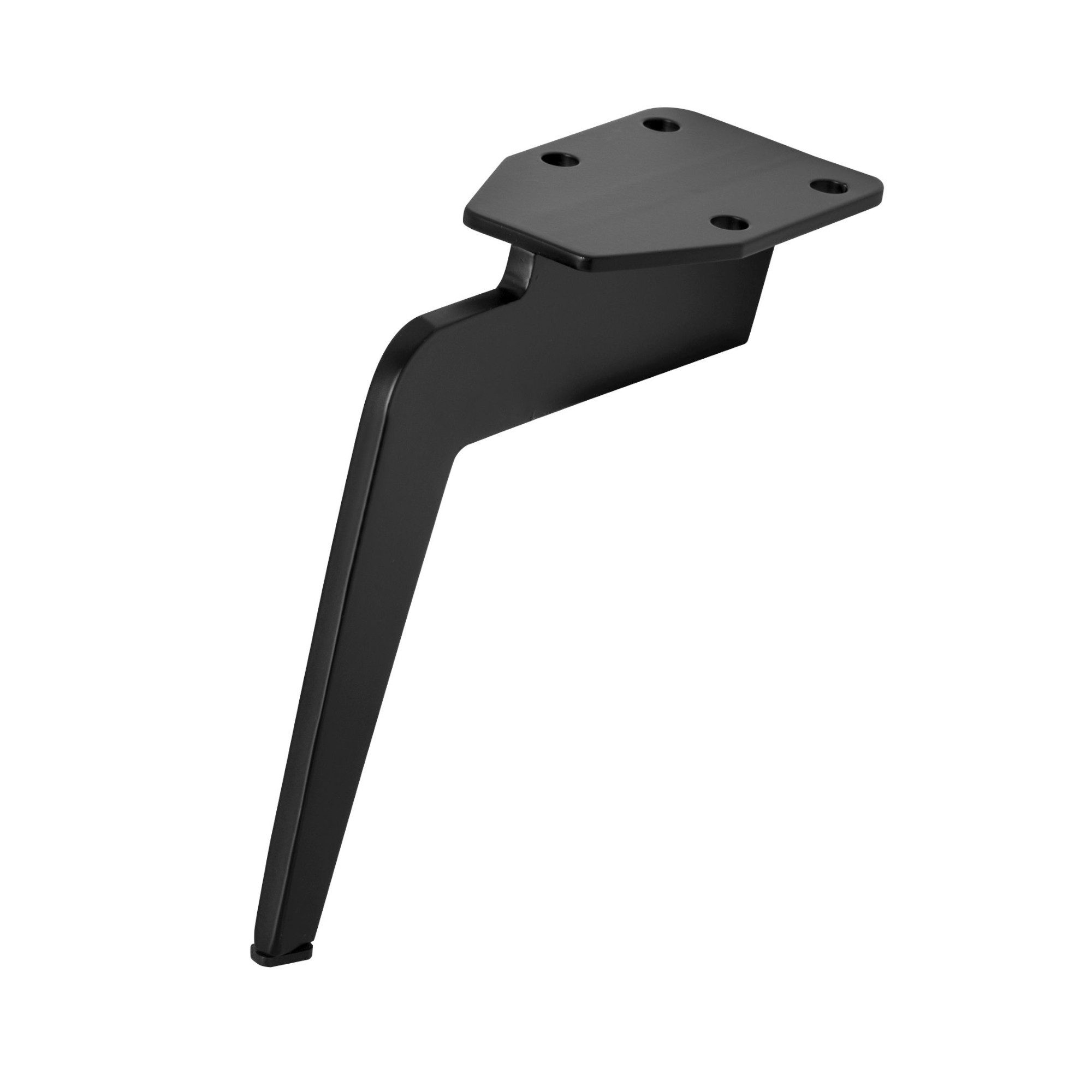 Prima-Online Möbelfuß Möbelfuß 170 mm schwarz Metall – stabile Montageplatte 100 x 70 mm, (1-St), Hohe Tragfähigkeit,pulverbeschichtet, einfache Montage