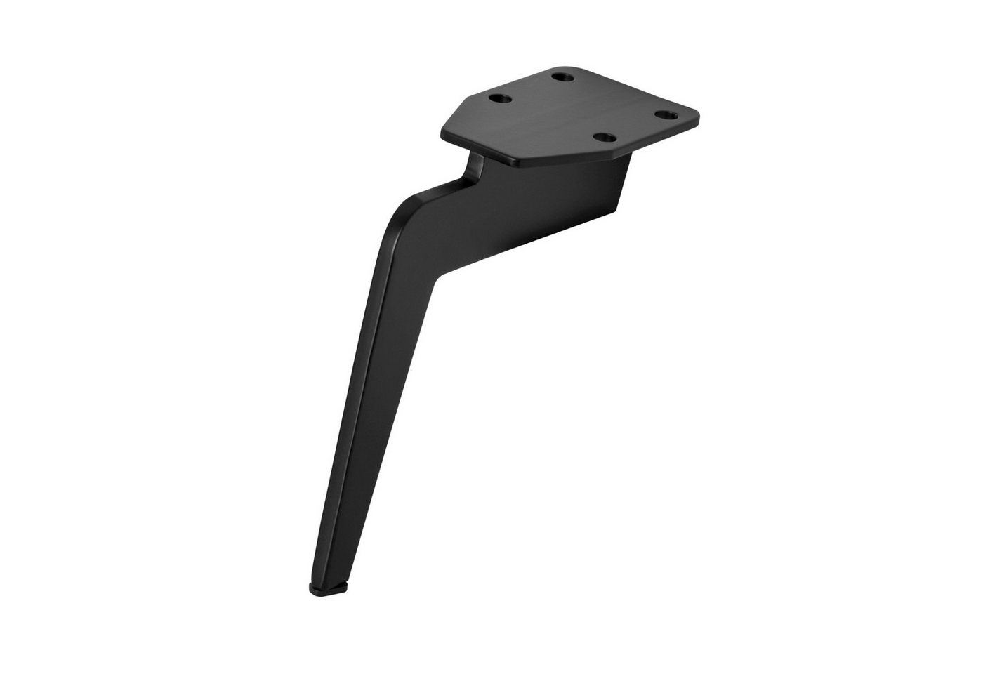 Prima-Online Möbelfuß Möbelfuß 170 mm schwarz Metall – stabile Montageplatte 100 x 70 mm, (4-St), Hohe Tragfähigkeit,pulverbeschichtet, einfache Montage