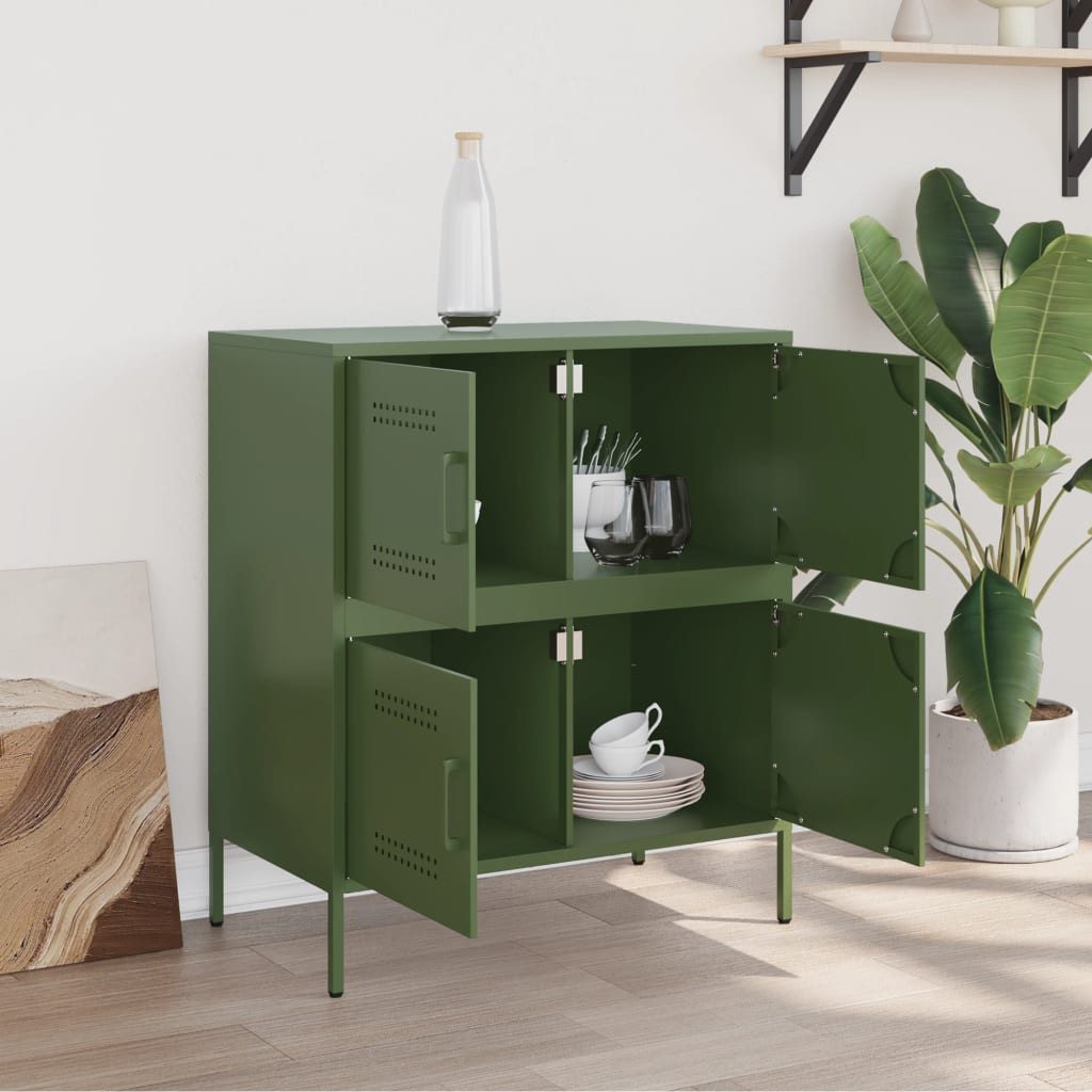 vidaXL Sideboard Sideboard Olivgrün 68x39x79 cm günstig online kaufen