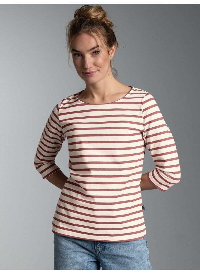 Trigema T-Shirt TRIGEMA 3/4 Arm T Shirt mit Ringelmuster "Sail" (1-tlg)