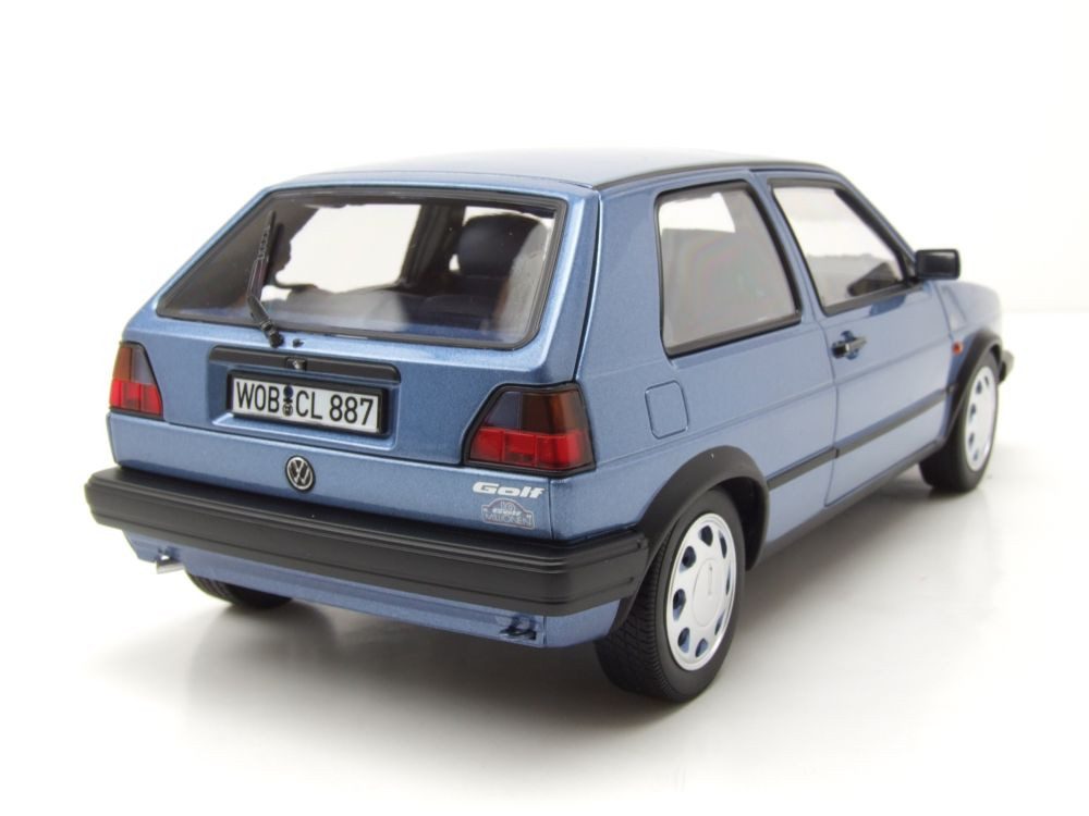 Norev Modellauto VW Golf 2 10 Millionen 1988 blau metallic, Maßstab 1:18