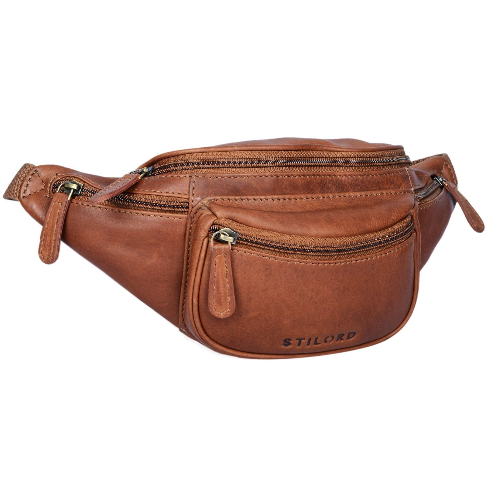 Bauchtasche "Eliah" Vintage Gürteltasche Leder für Damen und Herren