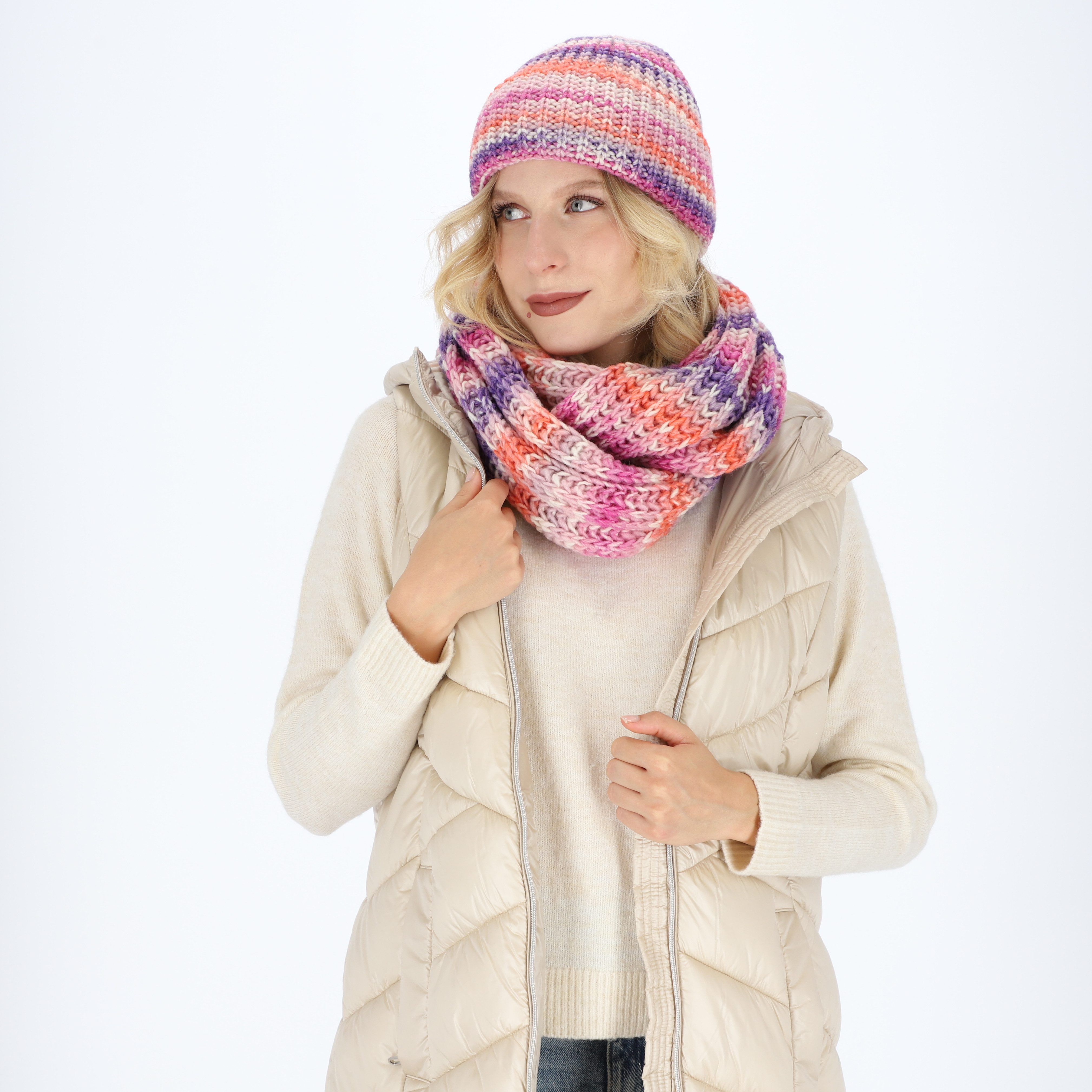 halsüberkopf Accessoires Strickschal Loopschal mit Farbverlauf, Made in Germany!