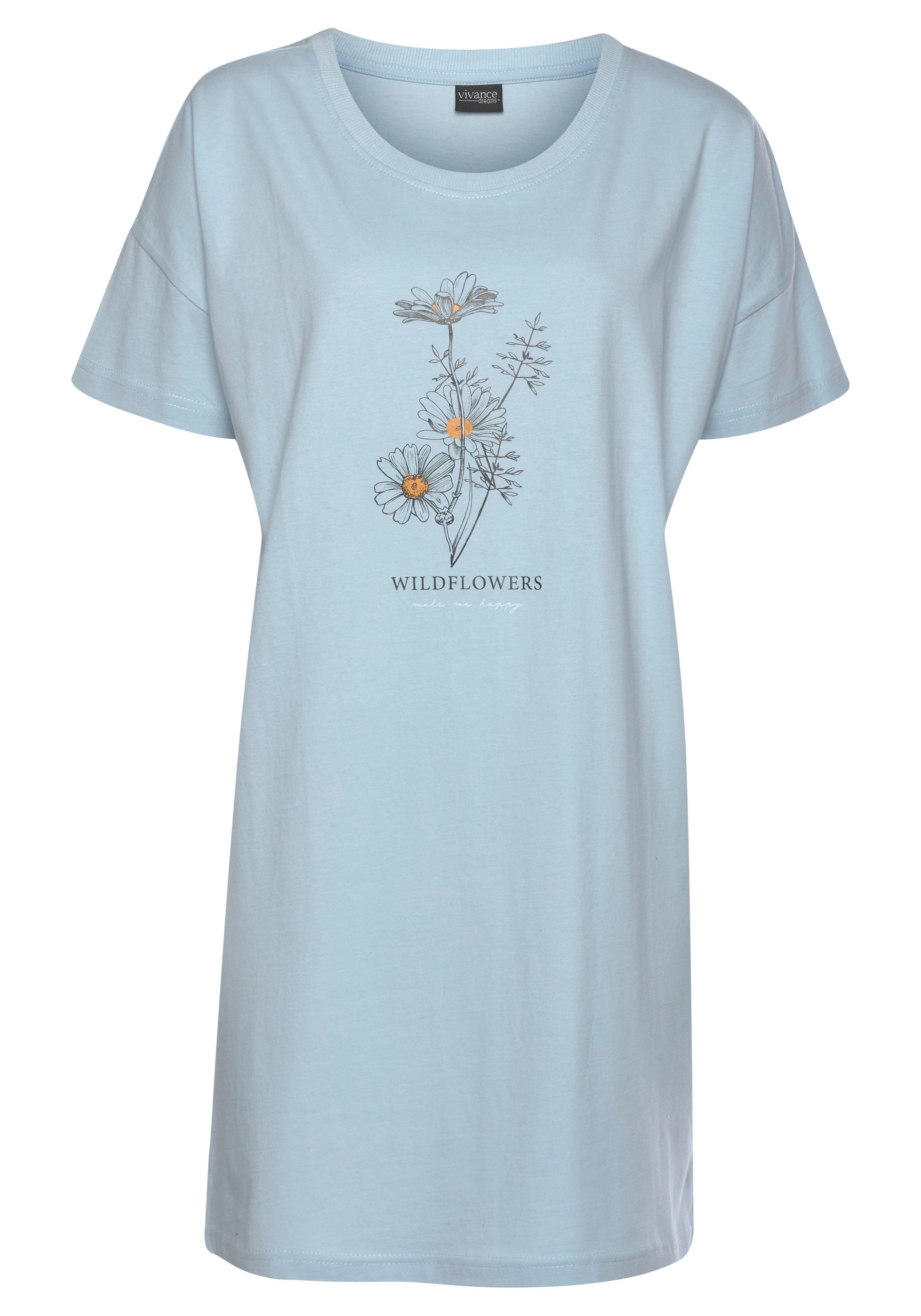 Vivance Dreams by Lascana Bigshirt (Packung, 2 Stück) mit Frontdruck – Bild 2 von 5