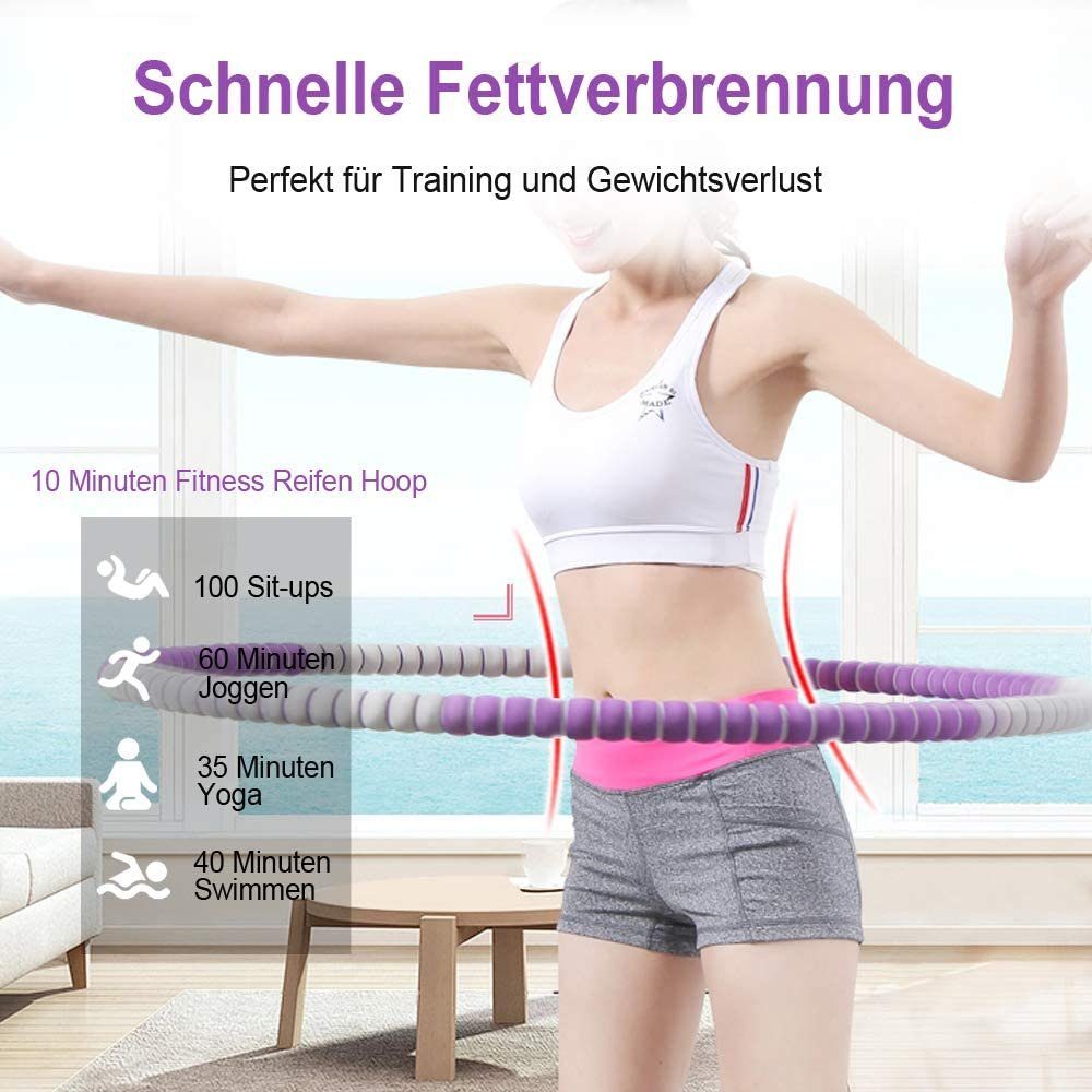 GOLDEN Hula-Hoop-Reifen Hula Hoop Reifen, Hula Hoop zur Gewichtsabnahme und Massage (1,2 kg) (Fitness set)
