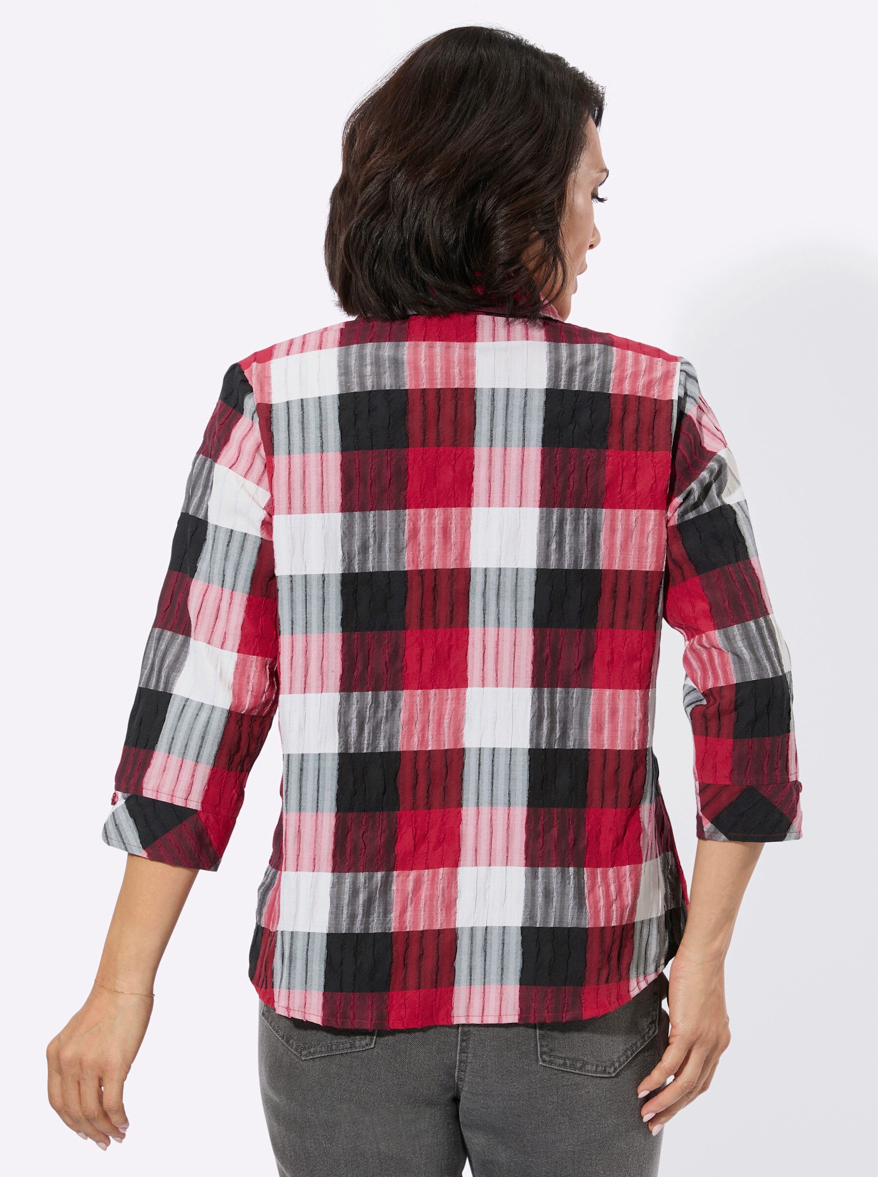 Witt Klassische Bluse Karo-Bluse 3/4-Arm