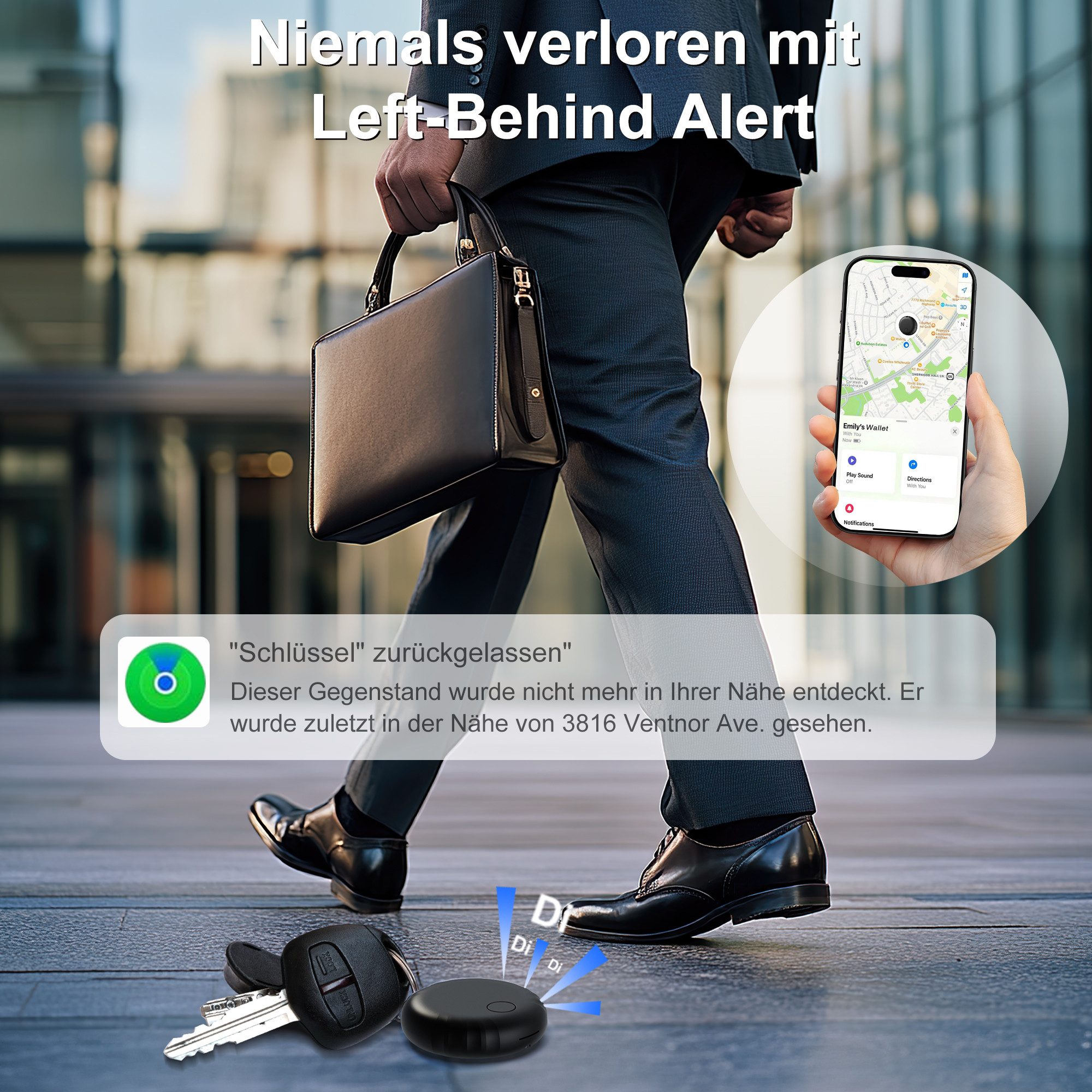 ibettertec GPS Tracker 5er-Pack für iOS, kompatibel mit der App „Wo ist?“ Bluetooth-Tracker (Smart Tag, Air Tag-Alternative)