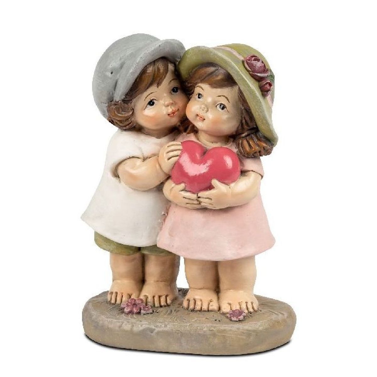 Dekofigur Nostalgisches Kinderpaar handbemalt 12 cm