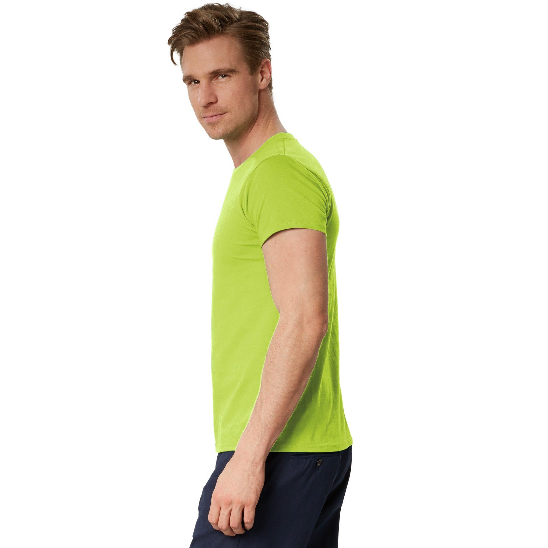 dressforfun T-Shirt Männer hellgrün Rundhals T-Shirt