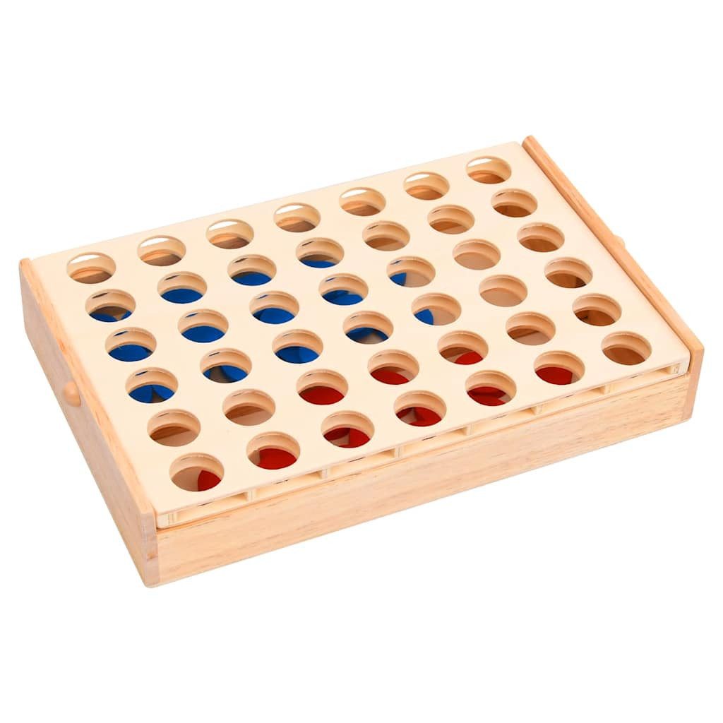 vidaXL Spiel Vier gewinnt Spiel 24x15x4 cm Massivholz