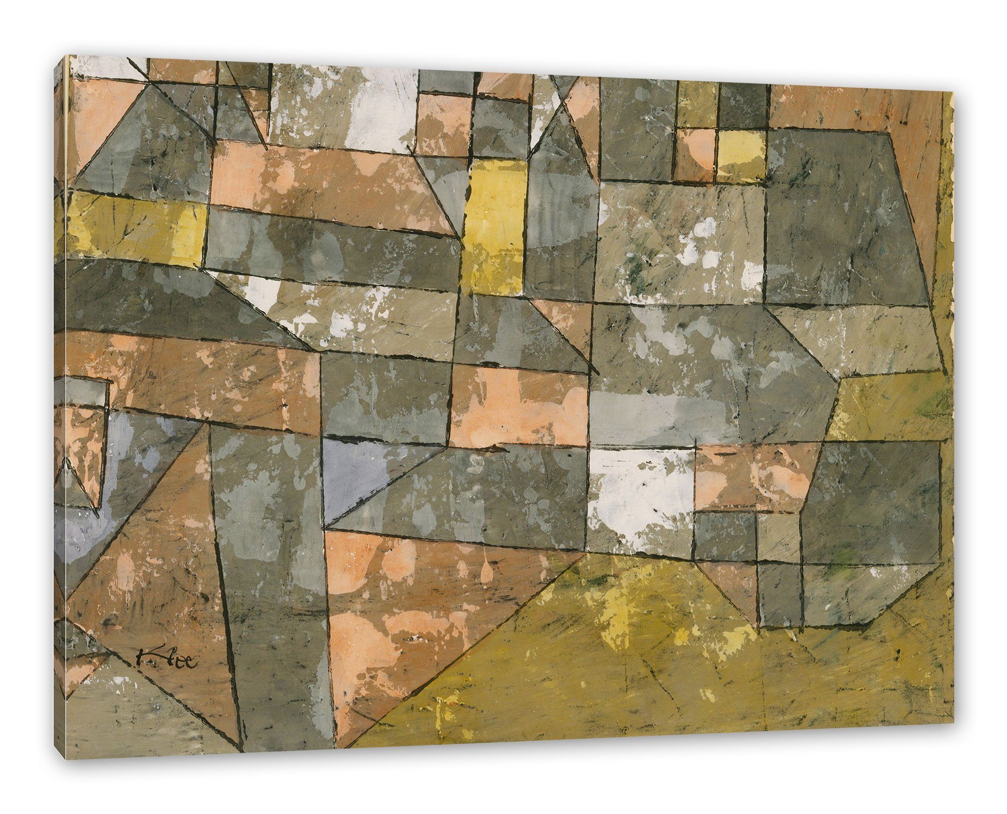 Pixxprint Leinwandbild Paul Klee - Norddeutsche Stadt, Paul Klee - Norddeutsche Stadt (1 St), Leinwandbild fertig bespannt, inkl. Zackenaufhänger