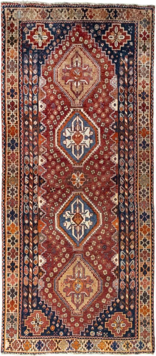 Orientteppich Shiraz 112x265 Handgeknüpfter Orientteppich / Perserteppich Läufer, Nain Trading, rechteckig, Höhe: 10 mm