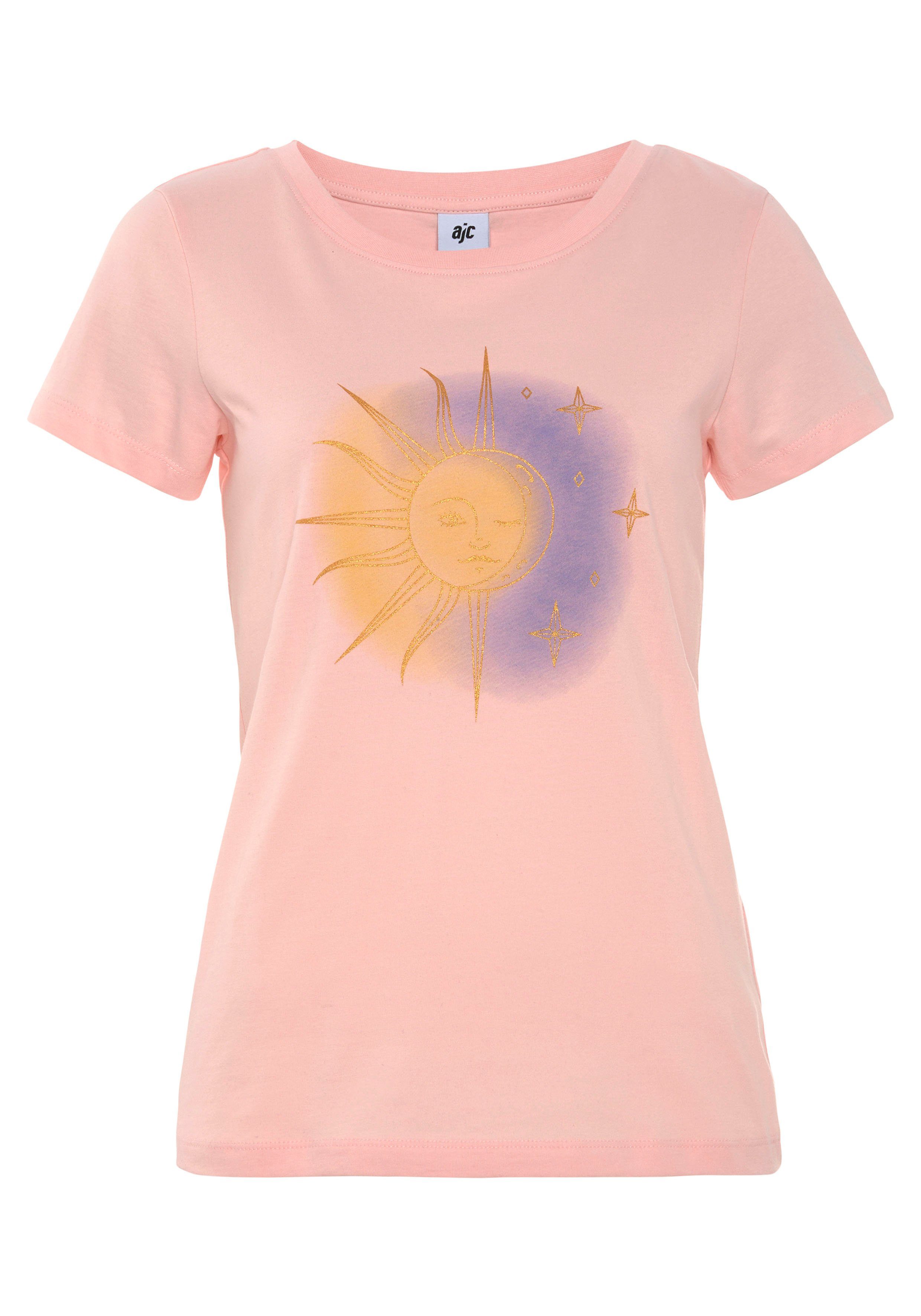 AJC Print-Shirt in verschiedenen rosa Designs modischen