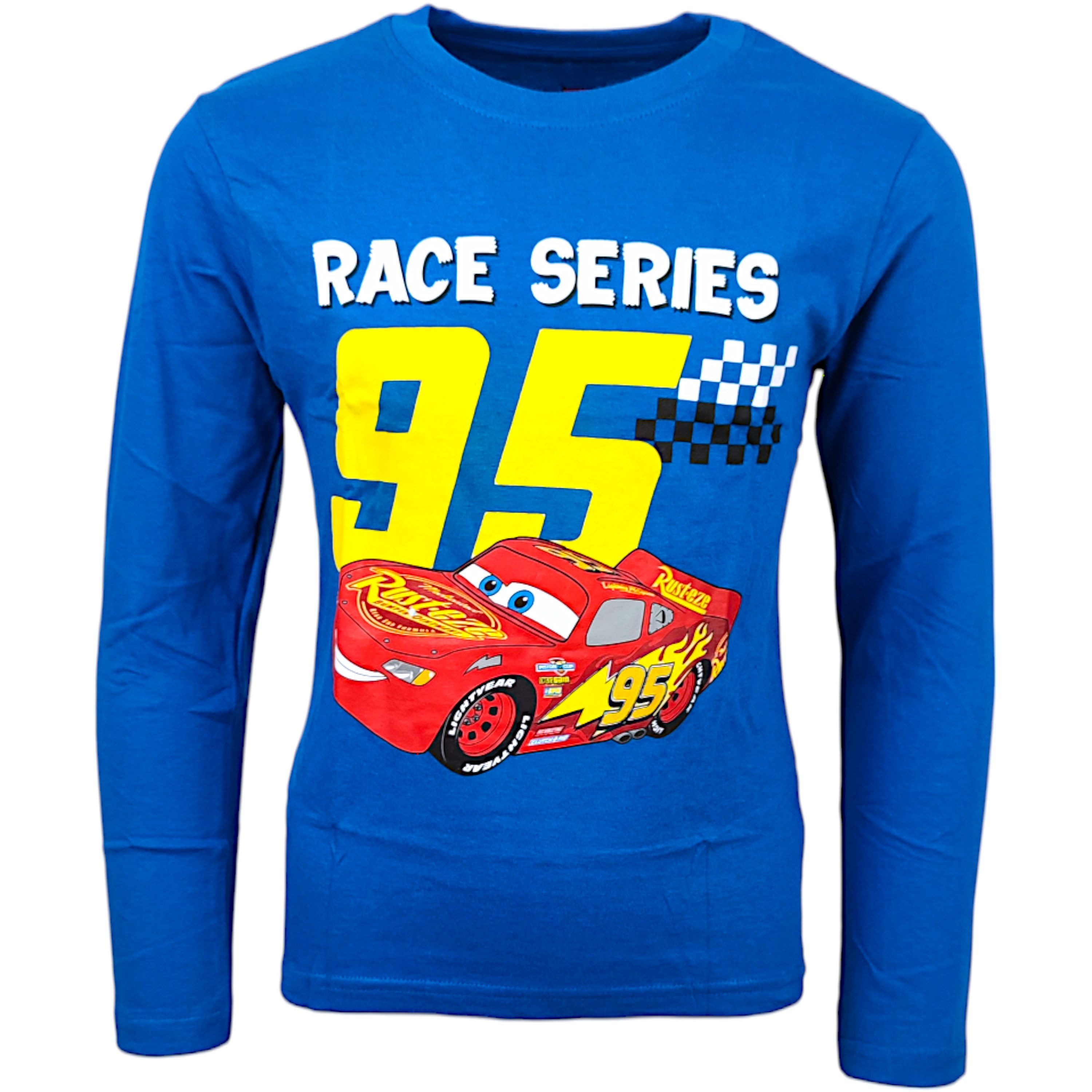 Disney Cars Langarmshirt Lightning McQueen Jungen Shirt aus Baumwolle Gr. 98 - 128 cm